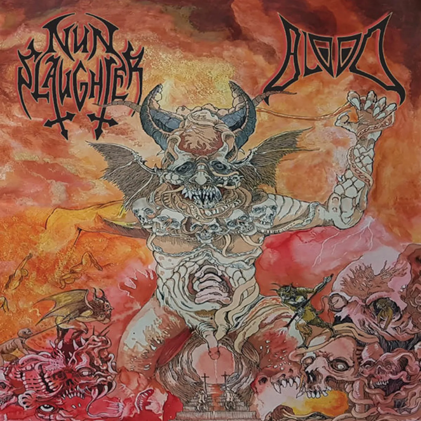 Nunslaughter / Blood Nunslaughter/Blood LP - Split (Vinyl)