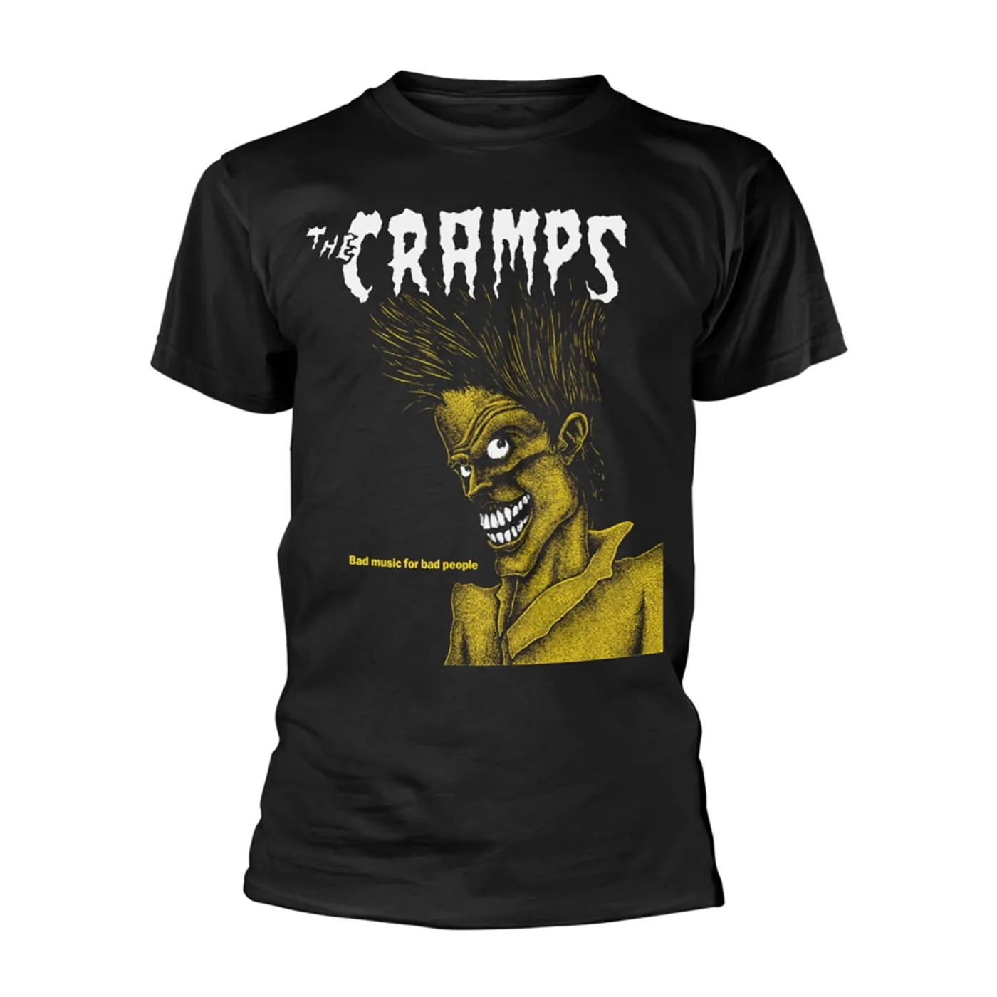 The Cramps T Shirt - Bad Music For Bad People (Black)