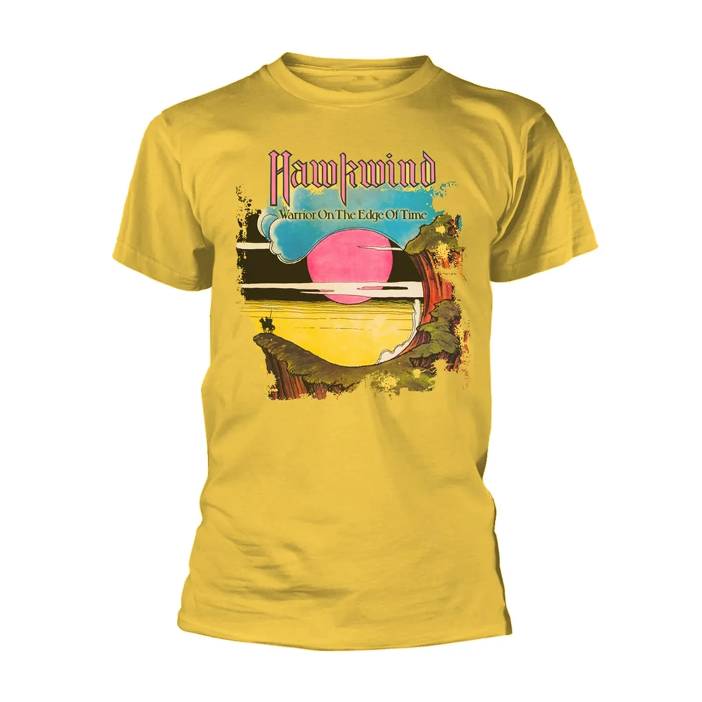 Hawkwind T Shirt - Warrior On The Edge Of Time (Yellow)