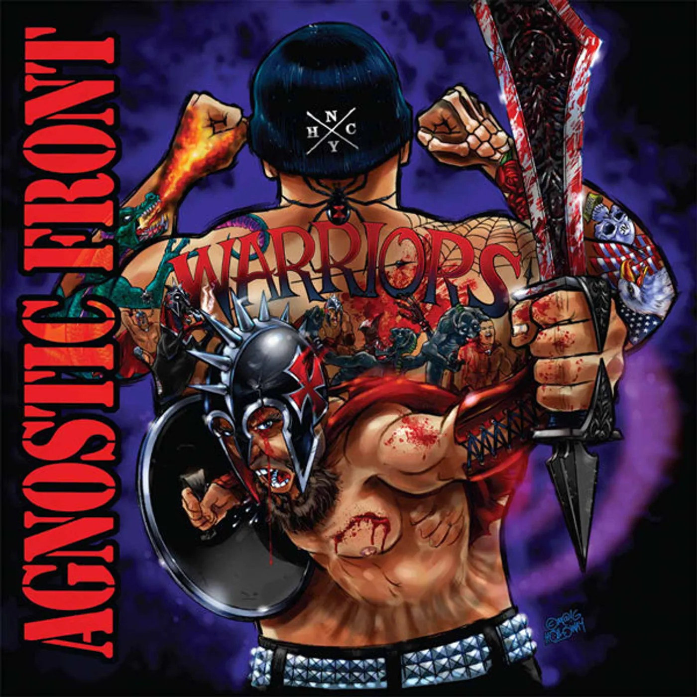 Agnostic Front LP - Warriors (Grimace Purple/Sea Blue) (Vinyl)