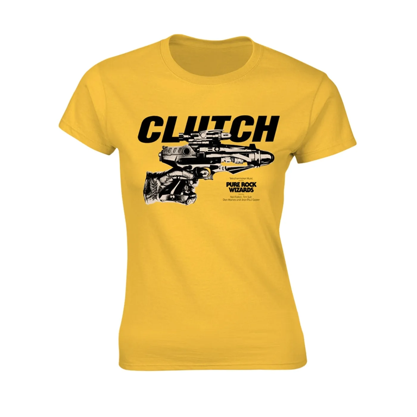 Clutch Women's T Shirt - Pure Rock Wizards (Yellow)