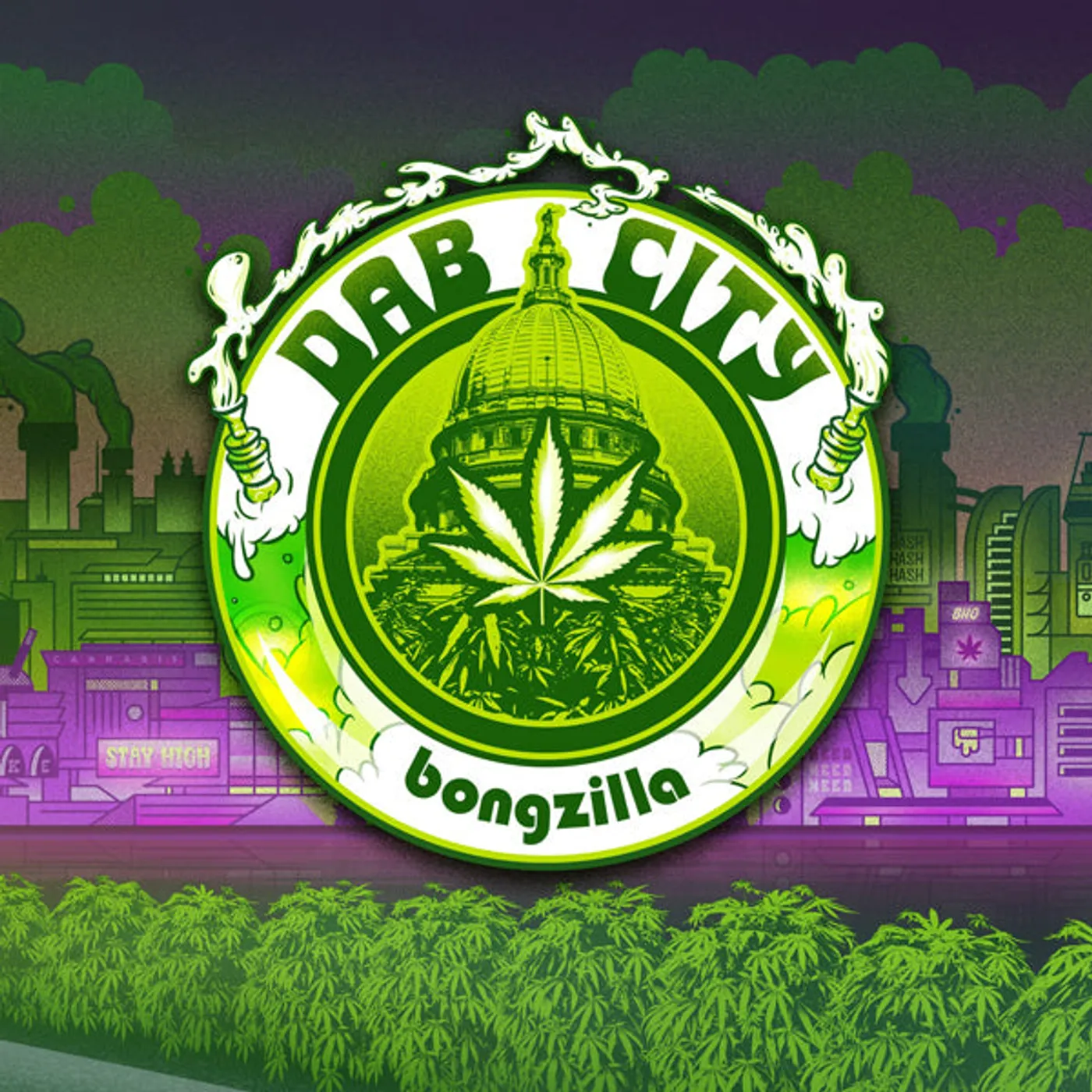 Bongzilla LP - Dab City (Deep Purple Vinyl)