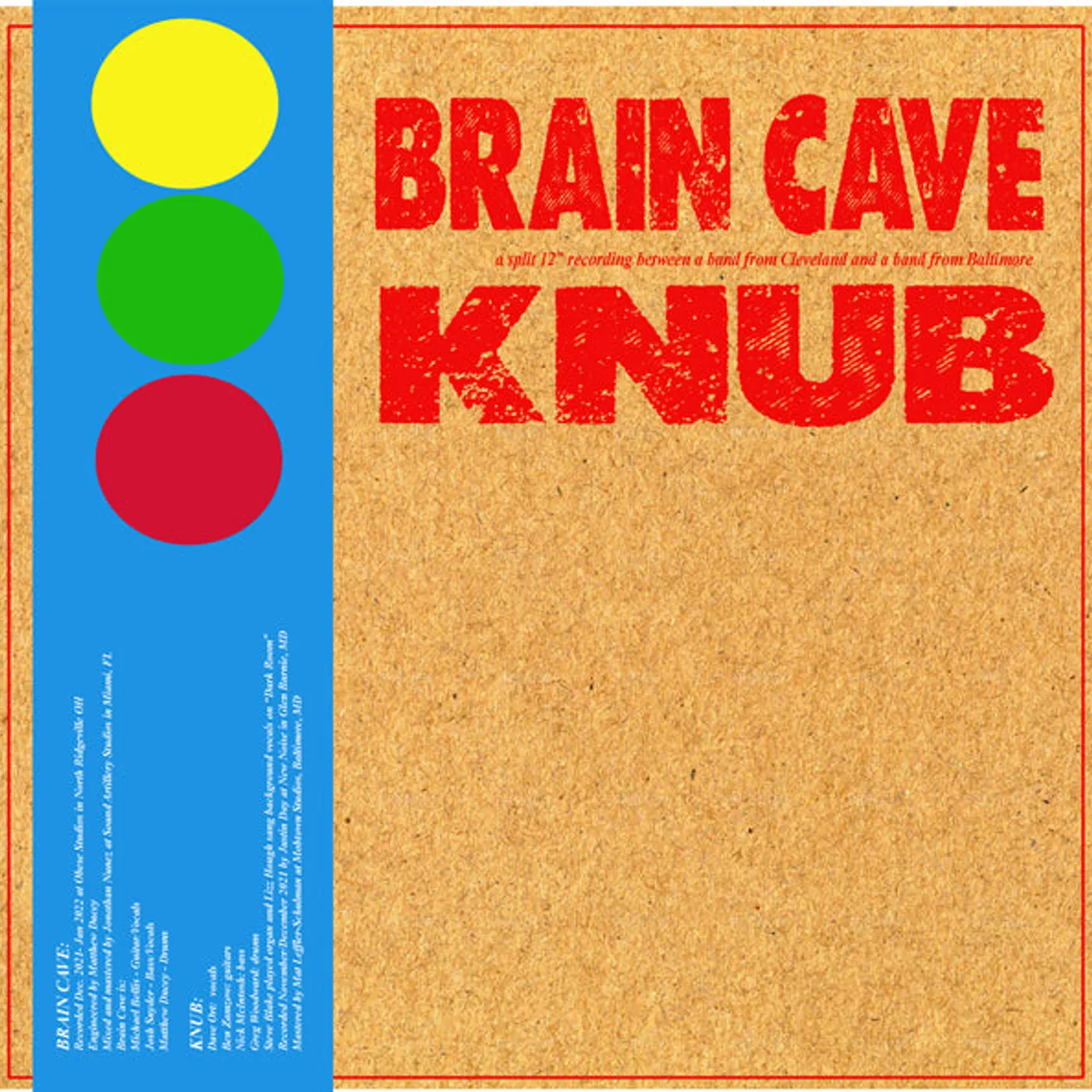 Brain Cave & Knub LP - Split 12 Inch (Vinyl)