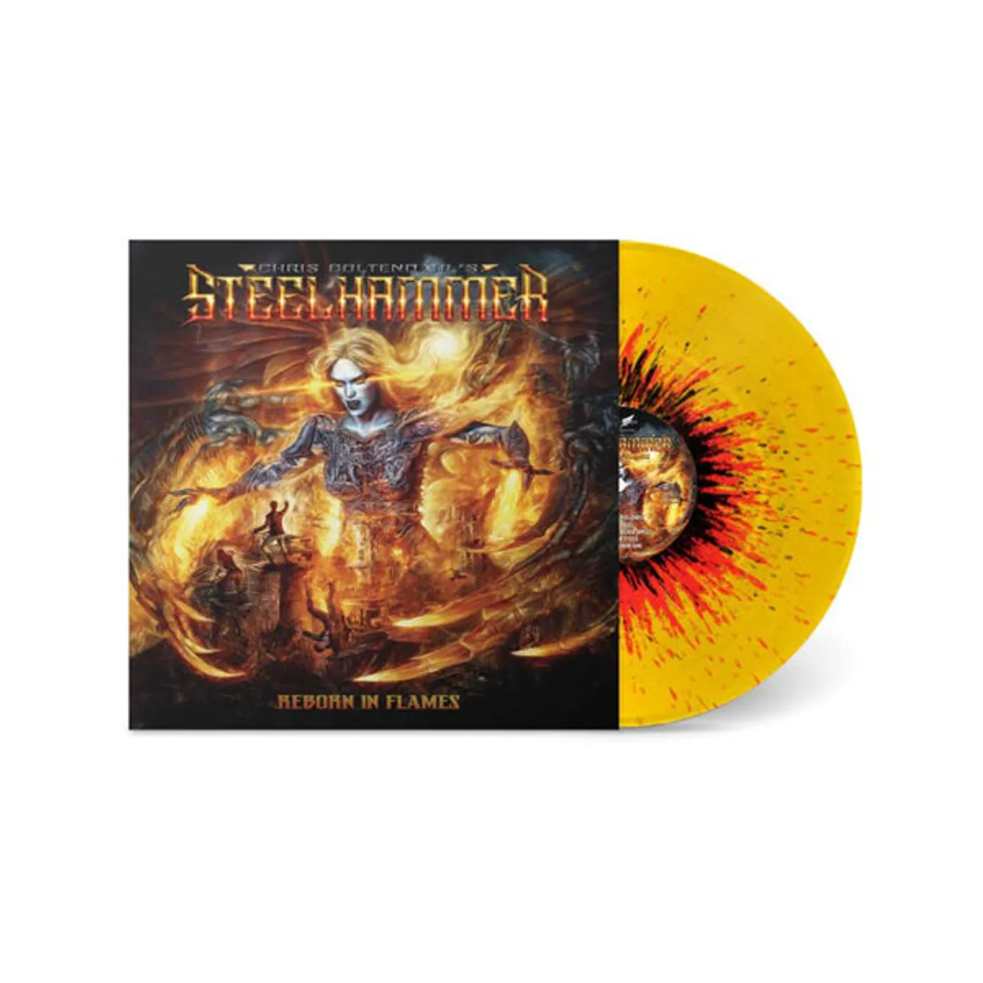 Chris Bohltendahl'S Steelhammer LP - Reborn In Flames (Yellow/Orange/Black Vinyl)