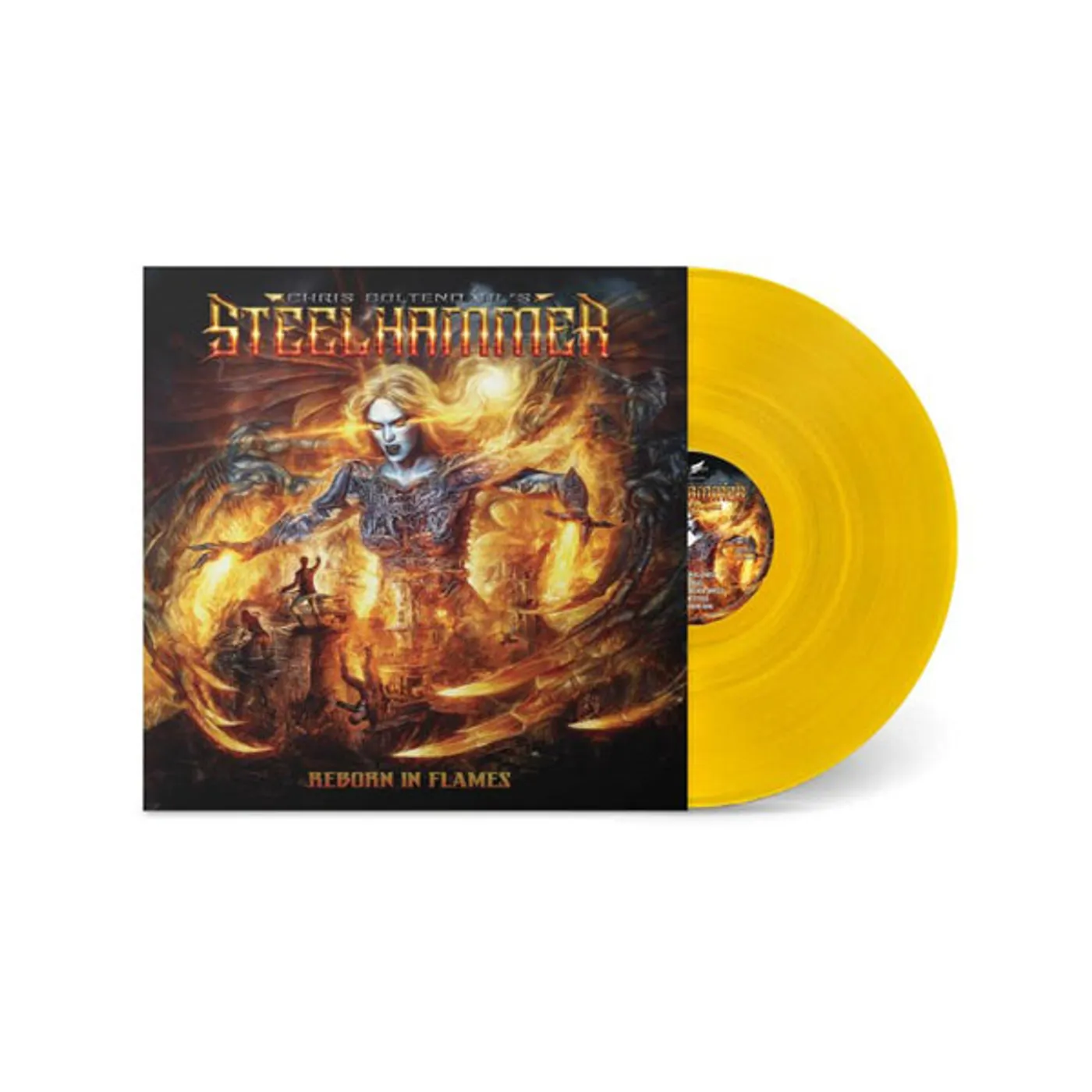 Chris Bohltendahl'S Steelhammer LP - Reborn In Flames (Sun Yellow Vinyl)