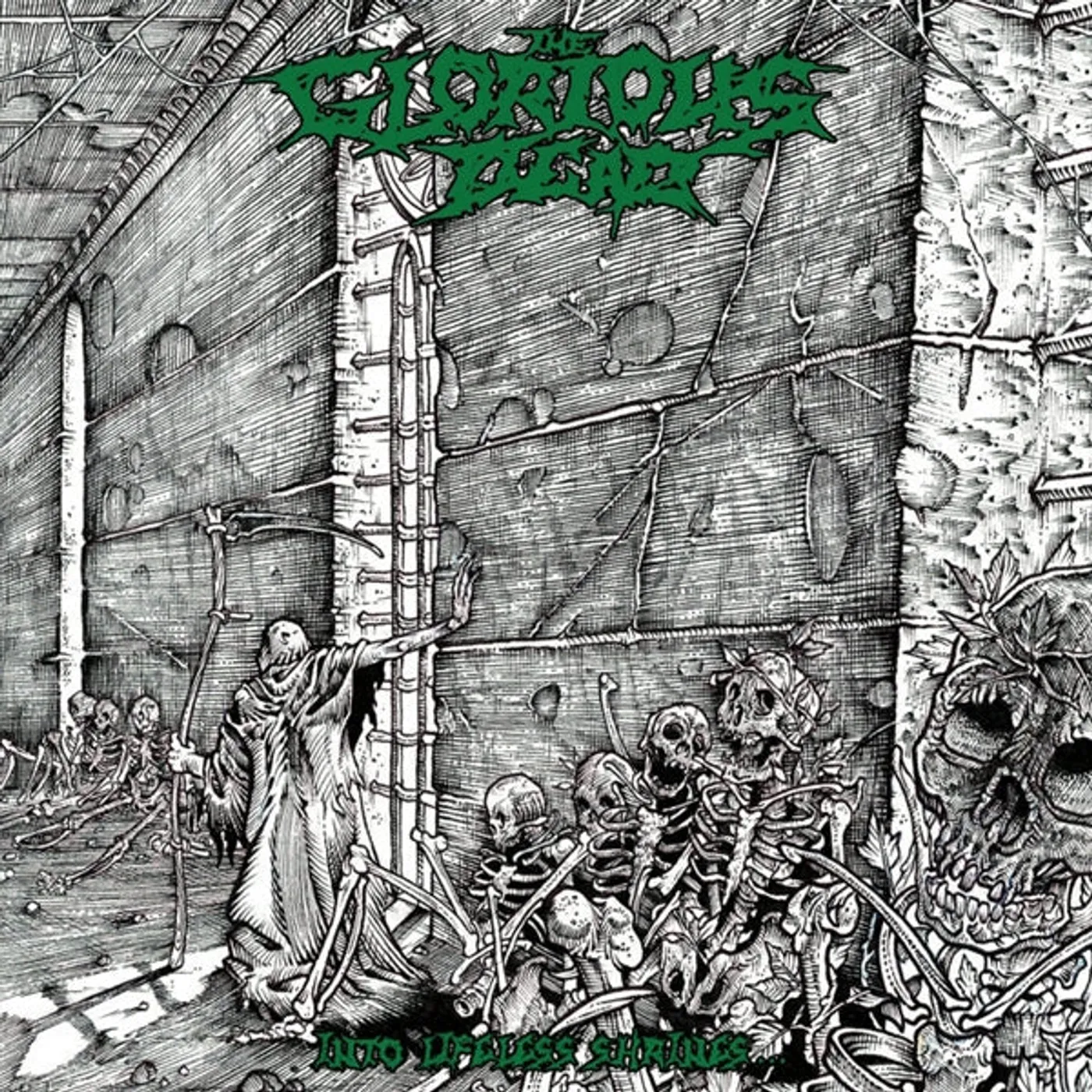 The Glorious Dead LP - Into Lifeless Shrines (White/Grey/Green/Black Splatter Vinyl + Cd)