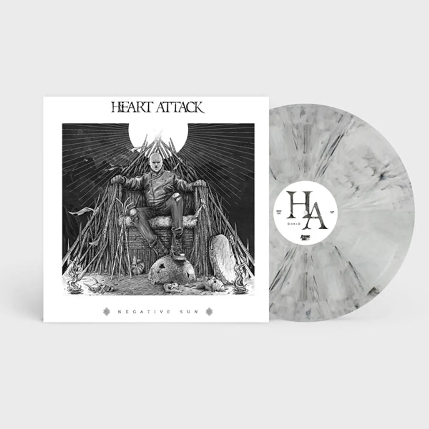 Heart Attack LP - Negative Sun (White/Black Marble Vinyl)