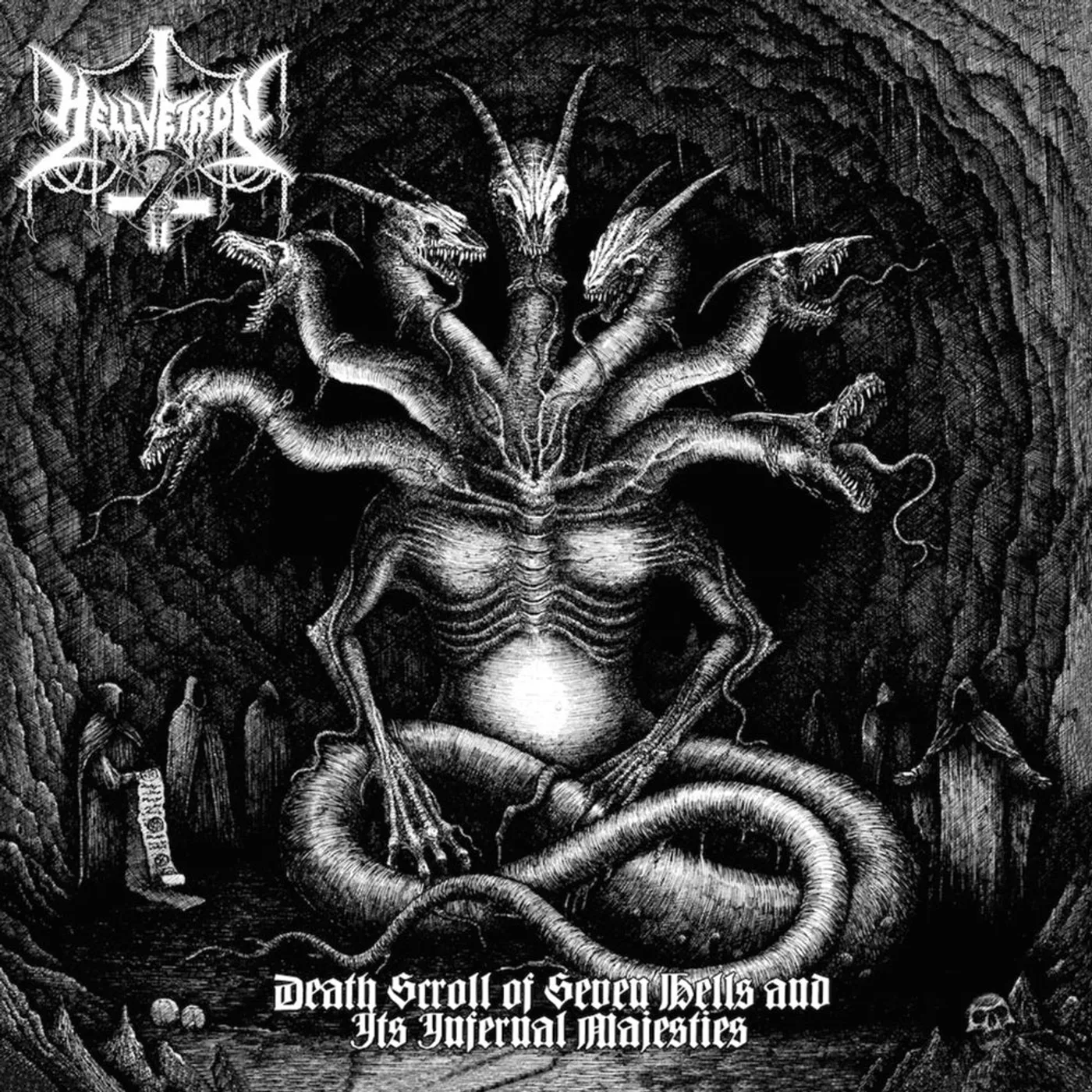  Hellvetron LP - Death Scroll Of Seven Hells And It’S Infernal Majesties (Vinyl)