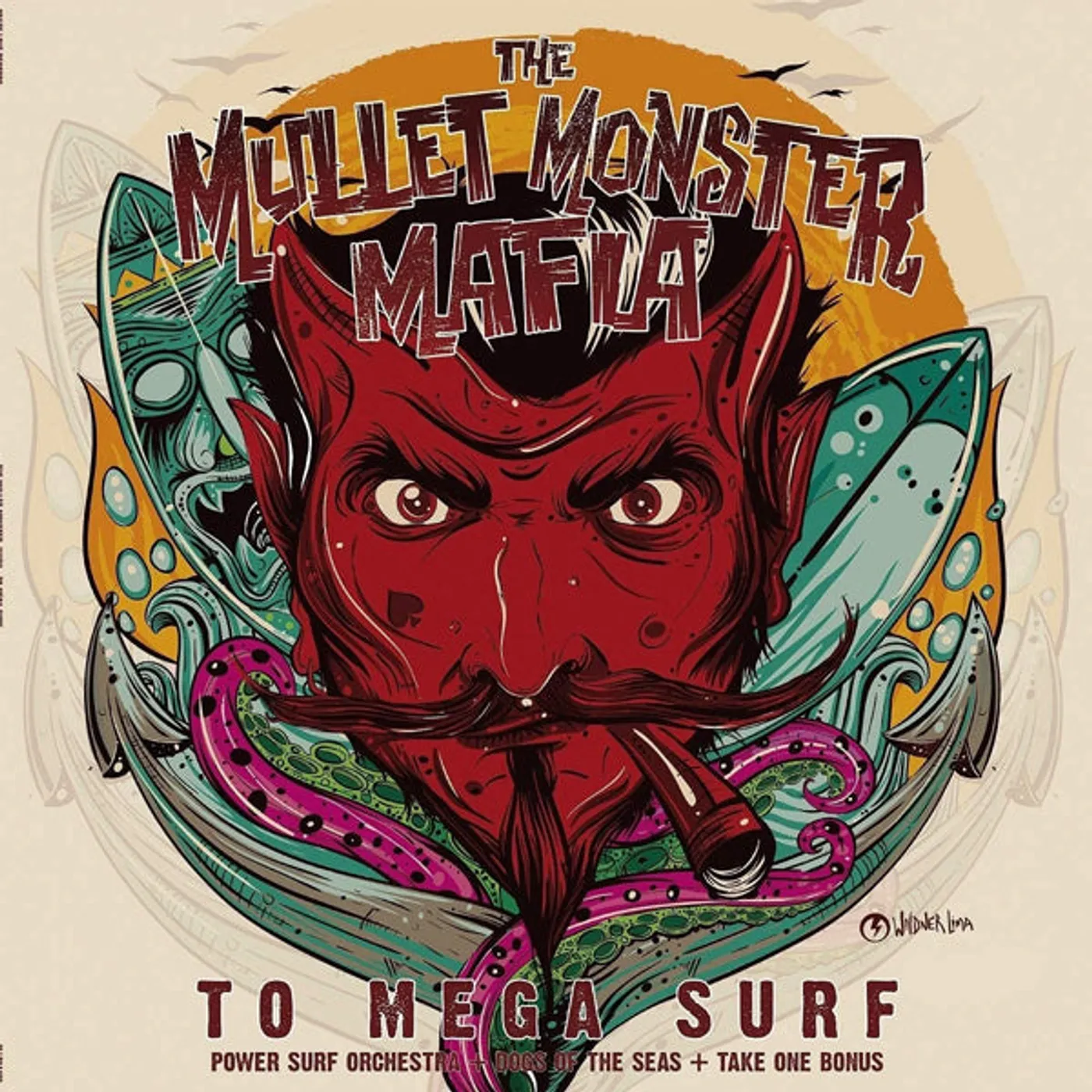 The Mullet Monster Mafia LP - To Mega Surf (Vinyl)