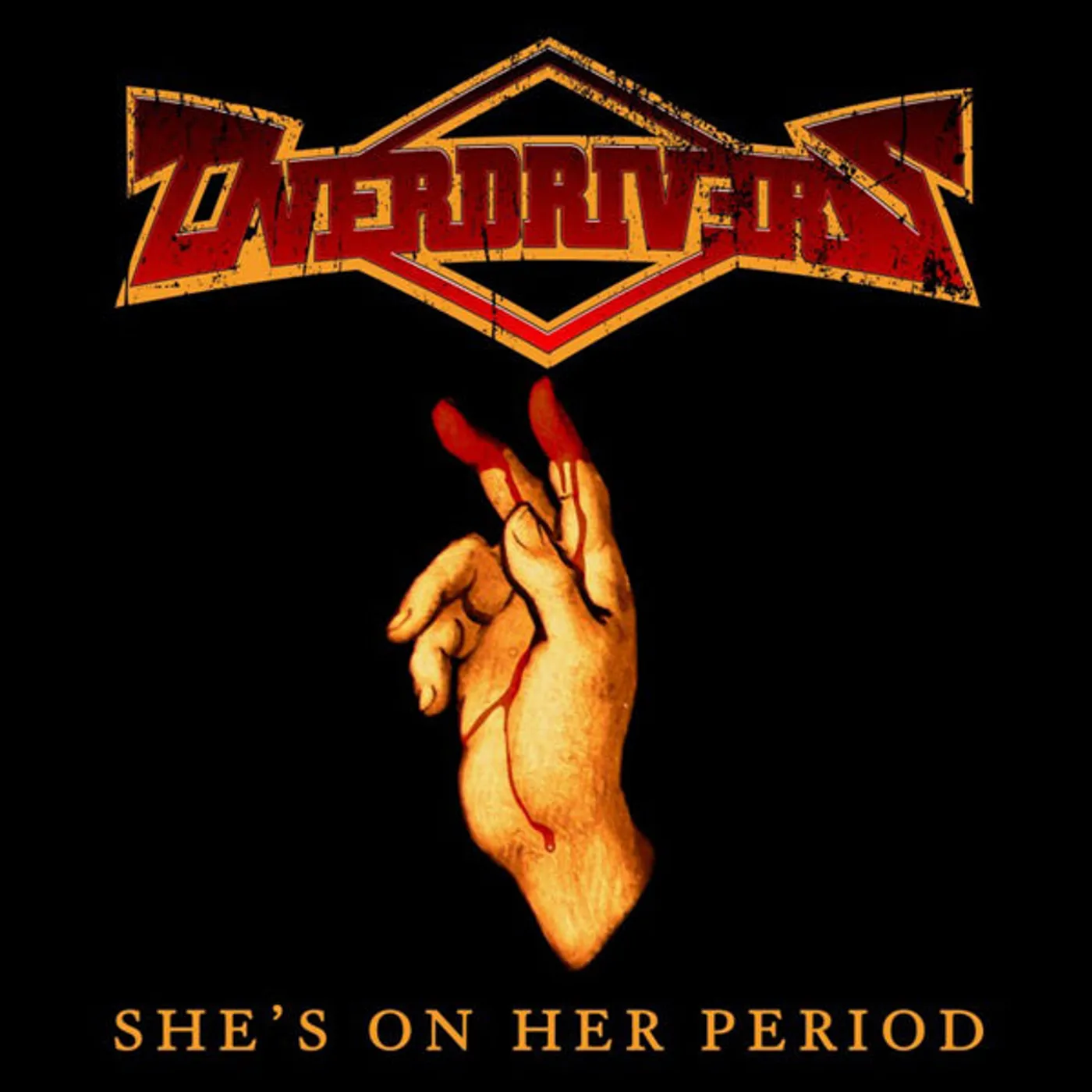 Overdrivers LP - She'S On Her Period (Black With Red Splatter) (Vinyl)