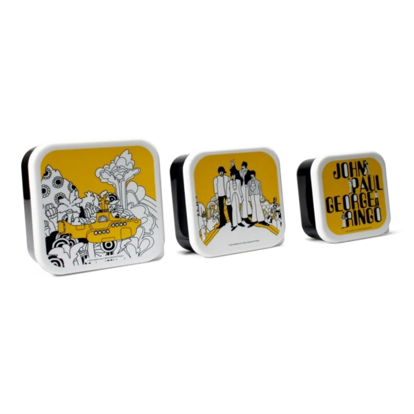 The Beatles Lunch Box - Snack Boxes Set of 3 - (Yellow Submarine)