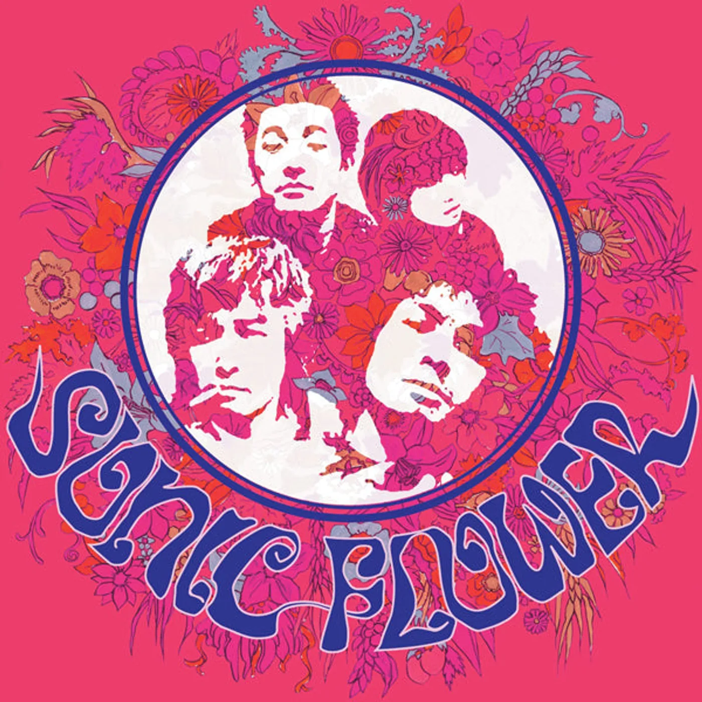 Sonic Flower LP - Sonic Flower (Tie Dye Pink/White/Blue Vinyl)