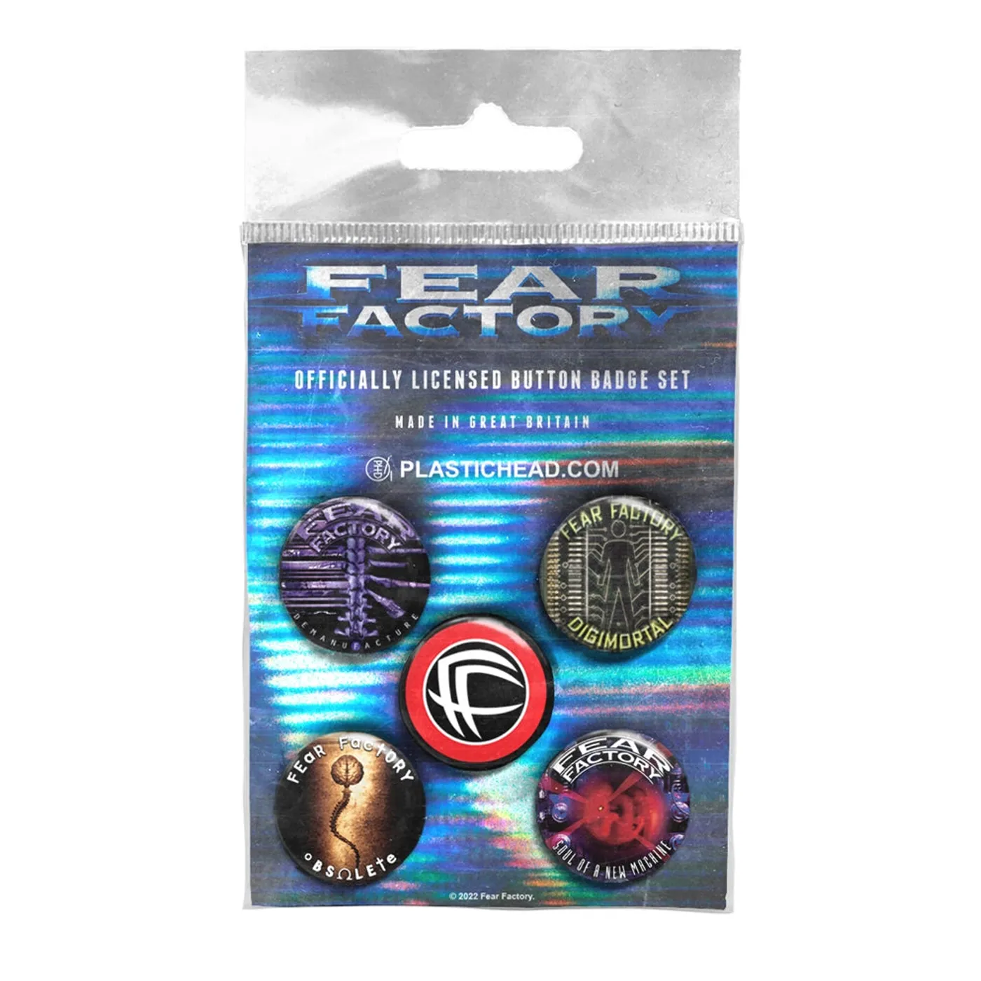 Fear Factory Badge Pack - Albums 1992-2001 Button Badge Set