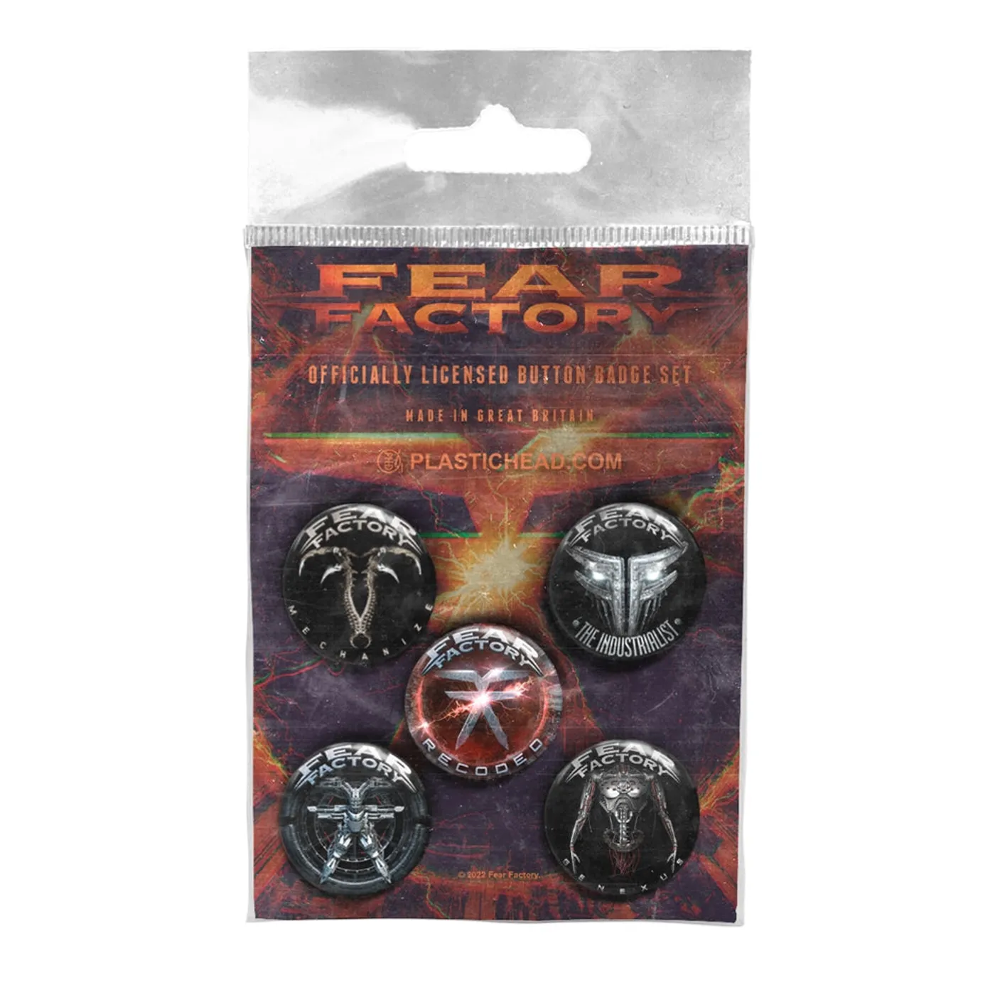 Fear Factory Badge Pack - Albums 2010-2021 Button Badge Set