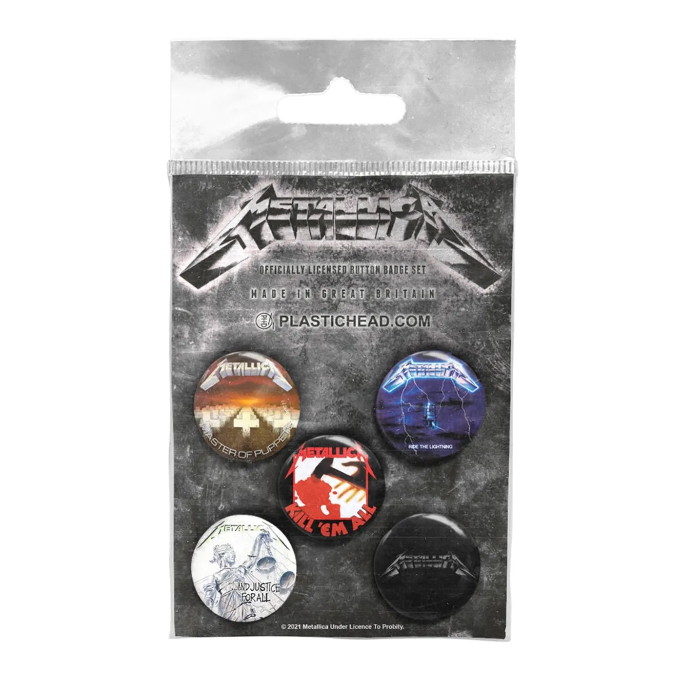Metallica Badge Pack - Albums 1983-1991 Button Badge Set
