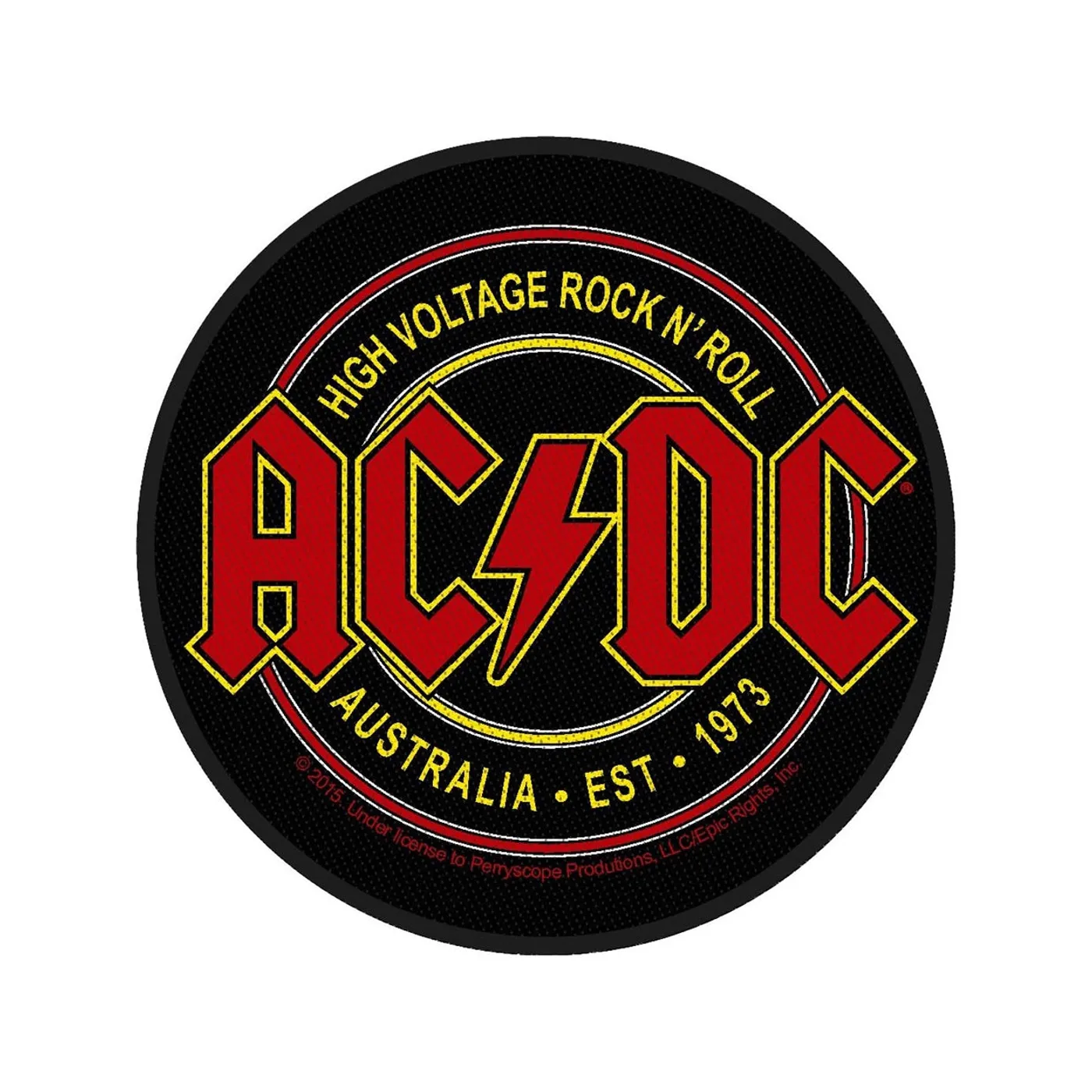 AC/DC Sew-On Patch - High Voltage Rock N Roll