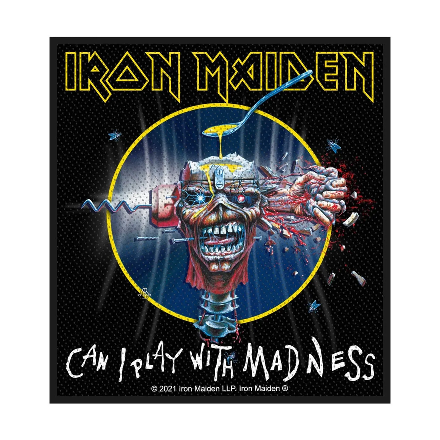 Iron Maiden Sew-On Patch - Can I Play With Madness (Patch - Packaged)