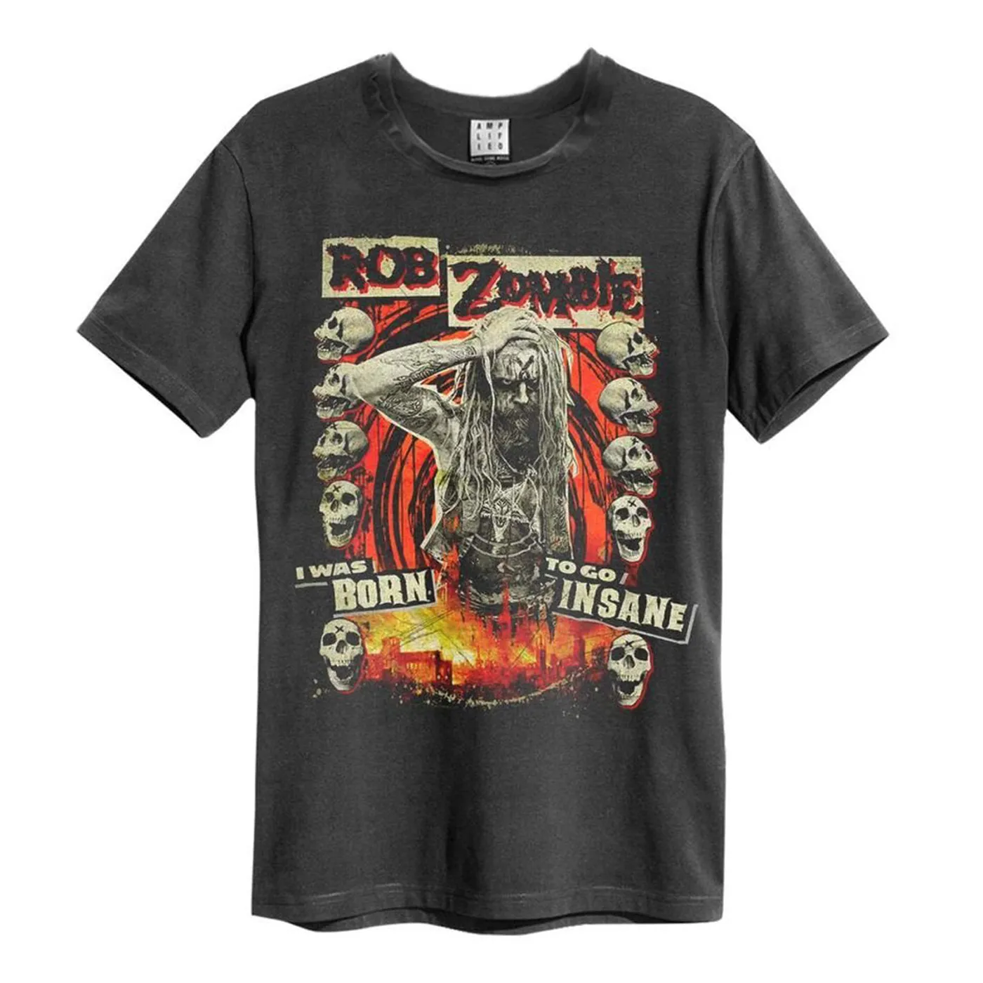 Rob Zombie   T Shirt -  Born Insane Amplified Vintage