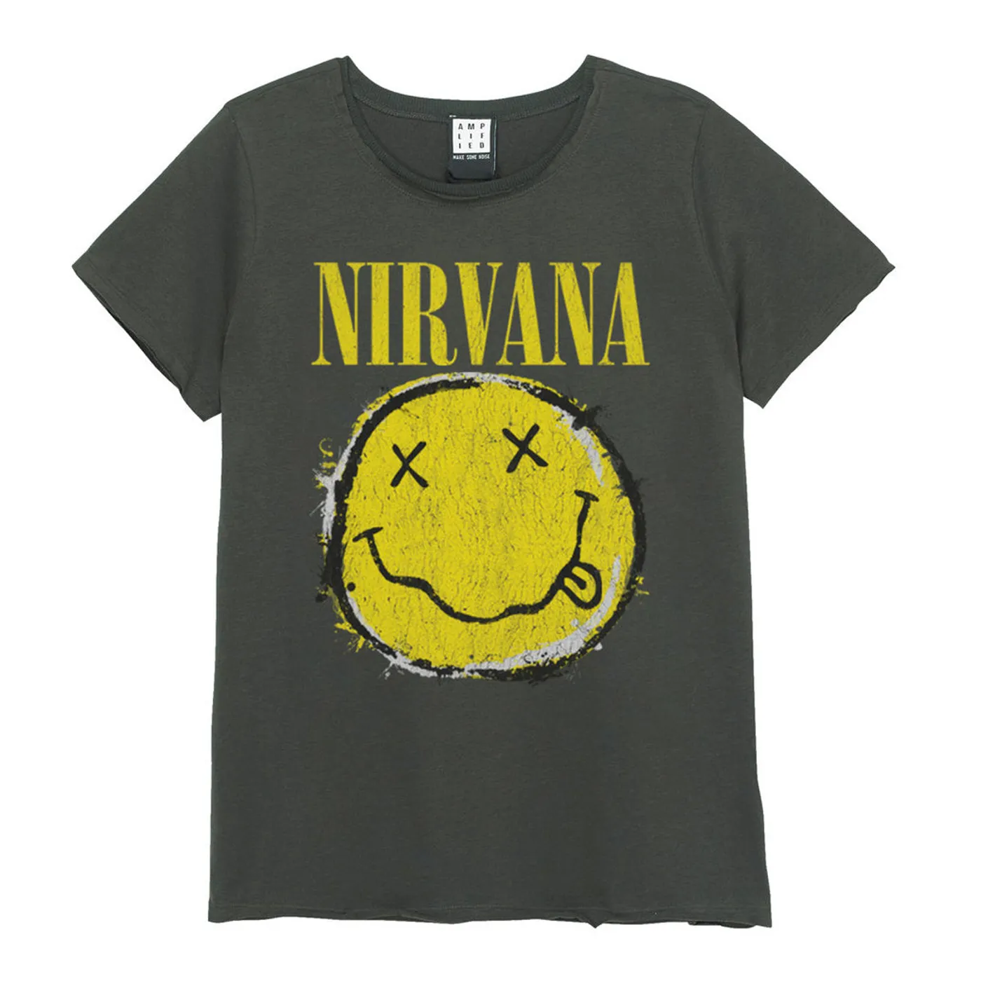 Nirvana  T Shirt -  Worn Out Smiley Amplified Vintage