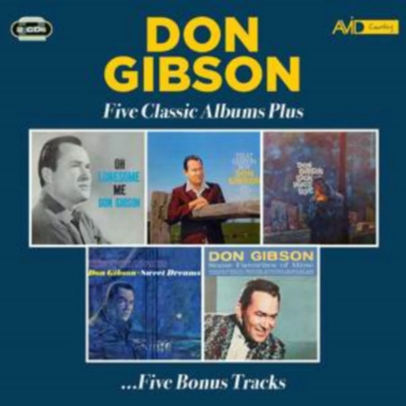 Don Gibson CD - Five Classic Albums Plus (Oh Lonesome Me / That Gibson Boy / Look Who'S Blue / Sweet Dreams / Some Favorites Of Mine)
