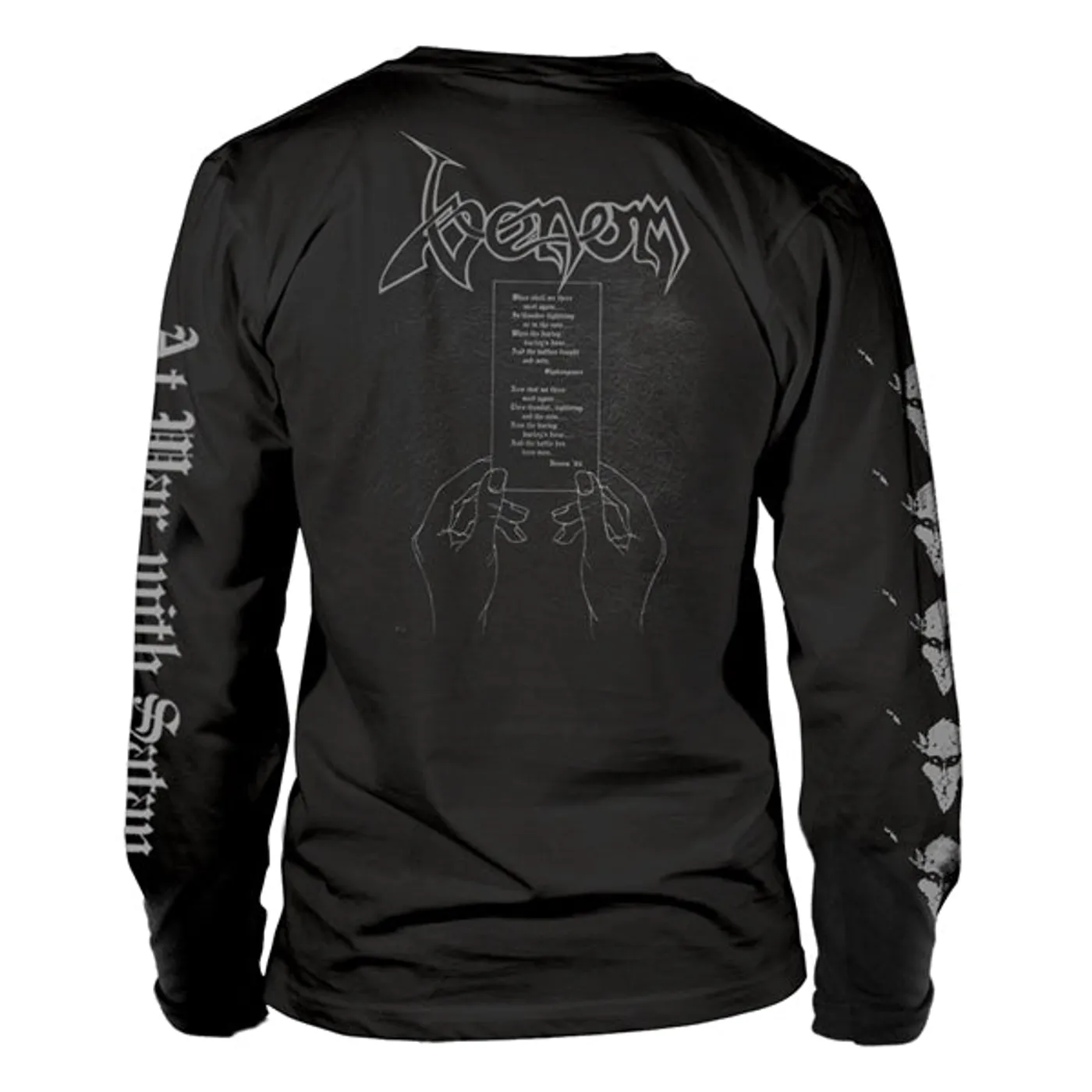  Venom Long Sleeve T Shirt - At War With Satan