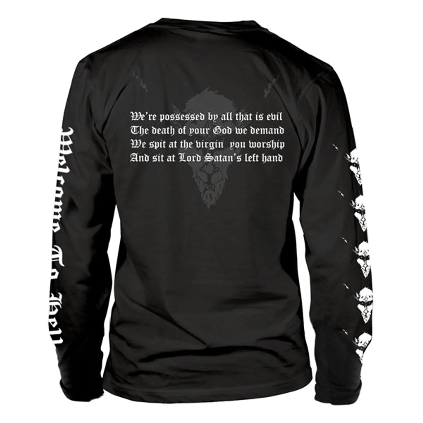  Venom Long Sleeve T Shirt - Welcome To Hell (White)