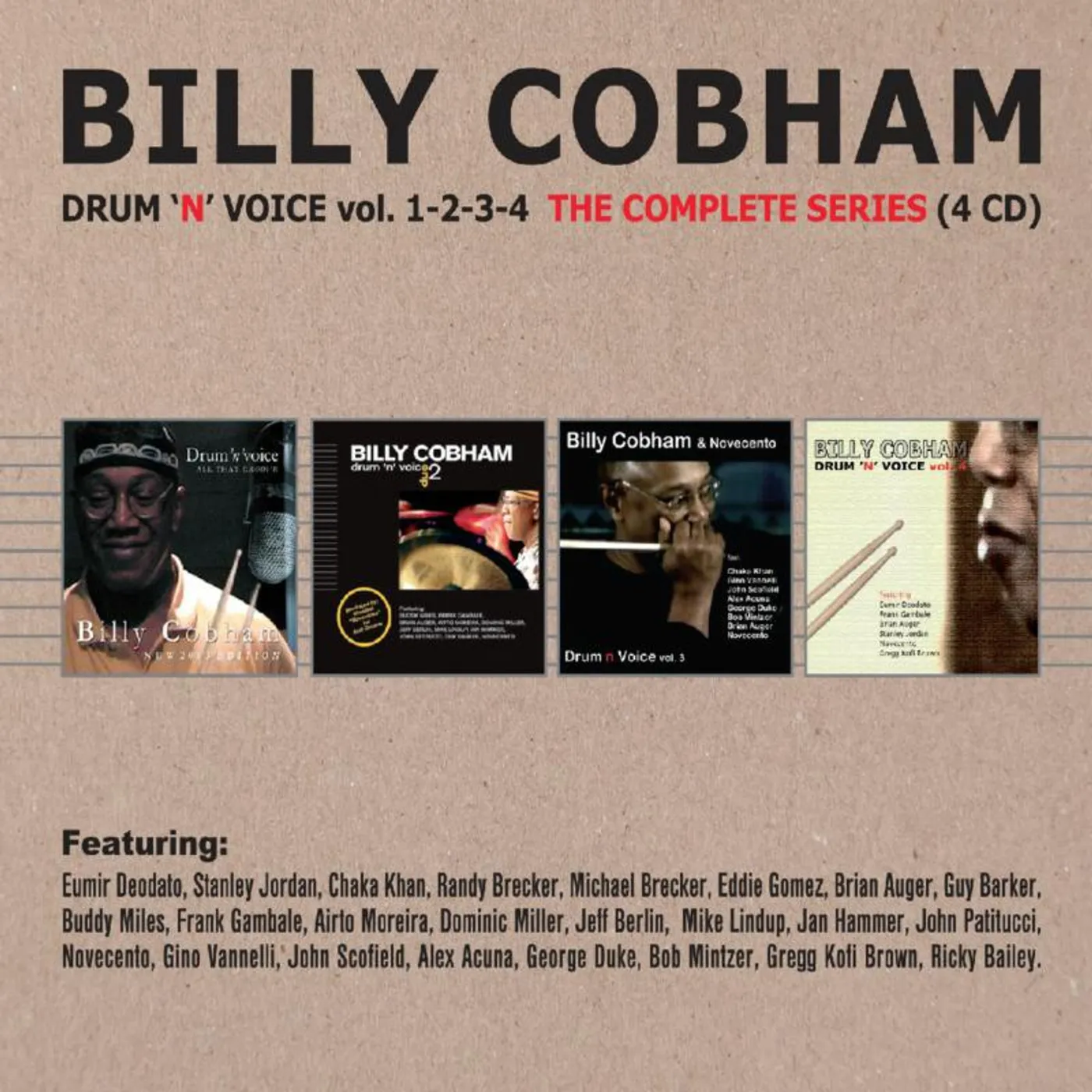 Billy Cobham CD - Drum N Voice  Vols. 1 To 4 (Complete Series)