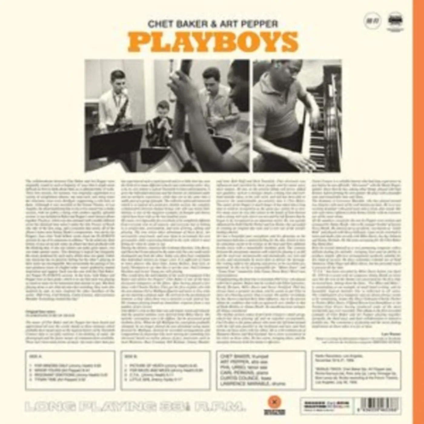 Chet Baker & Art Pepper LP - Playboys (Vinyl)