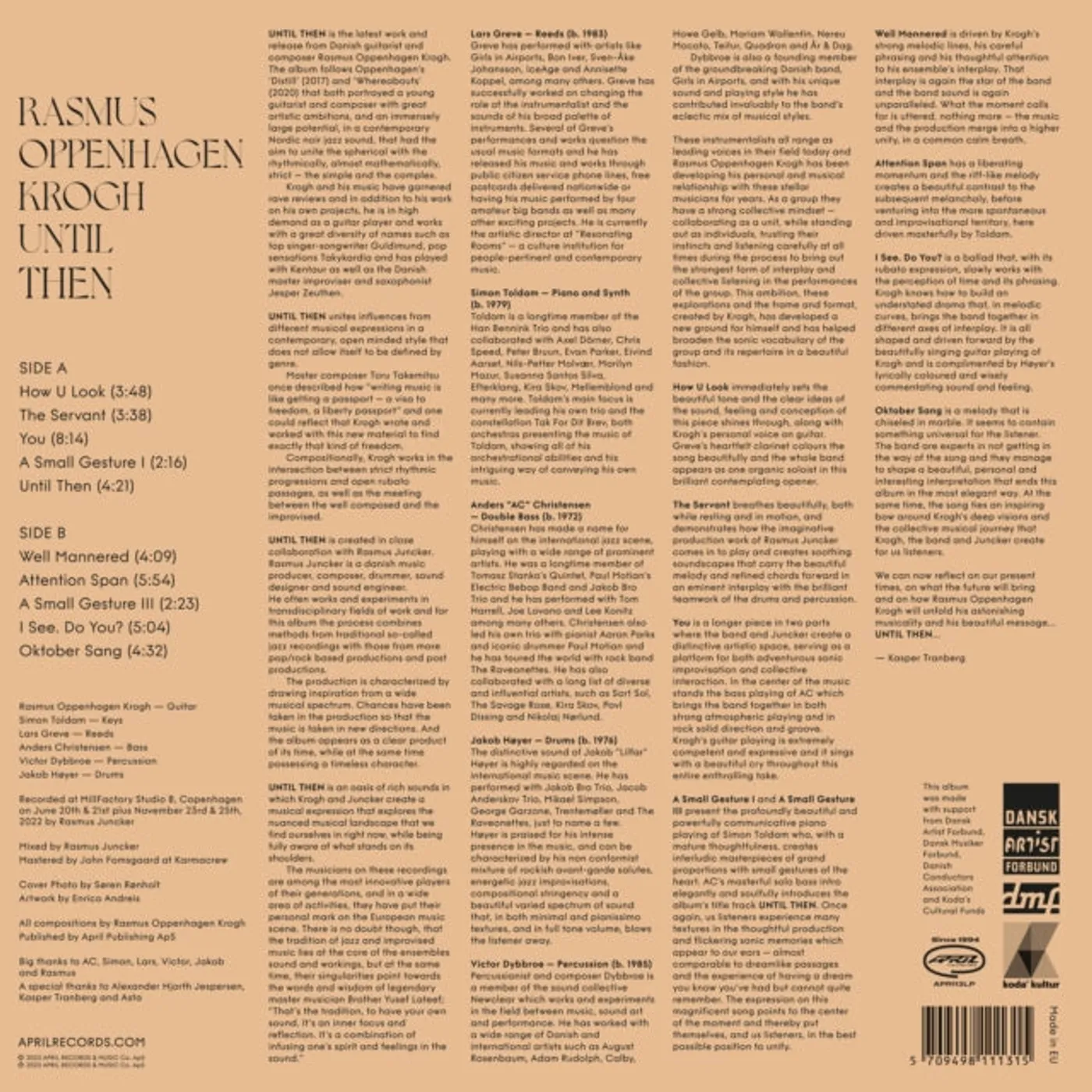 Rasmus Oppenhagen Krogh LP - Until Then (Vinyl)