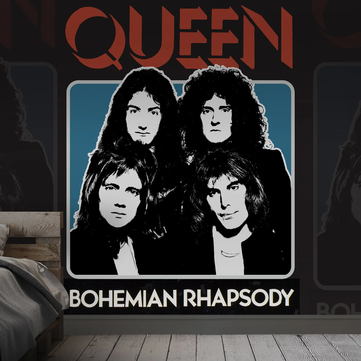 Rock Roll Queen Mural - Bohemian