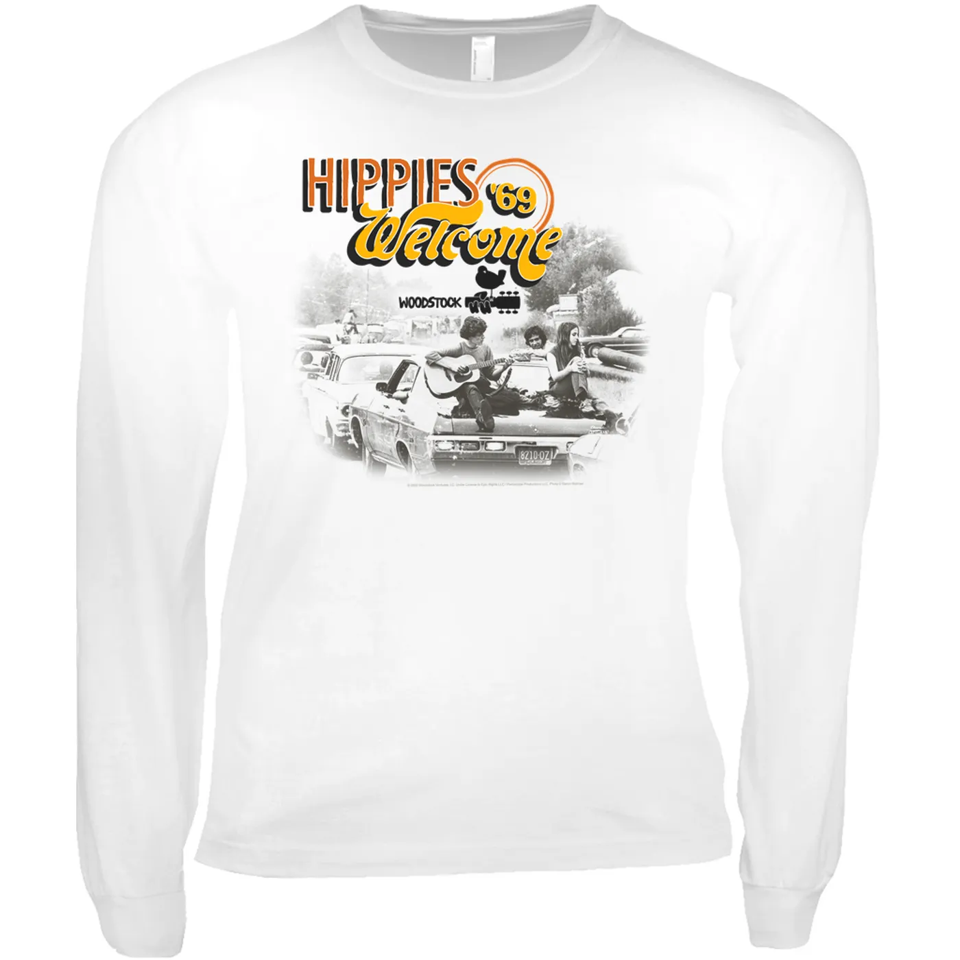 Woodstock Long Sleeve Shirt | Hippies Welcome 1969 Woodstock Shirt