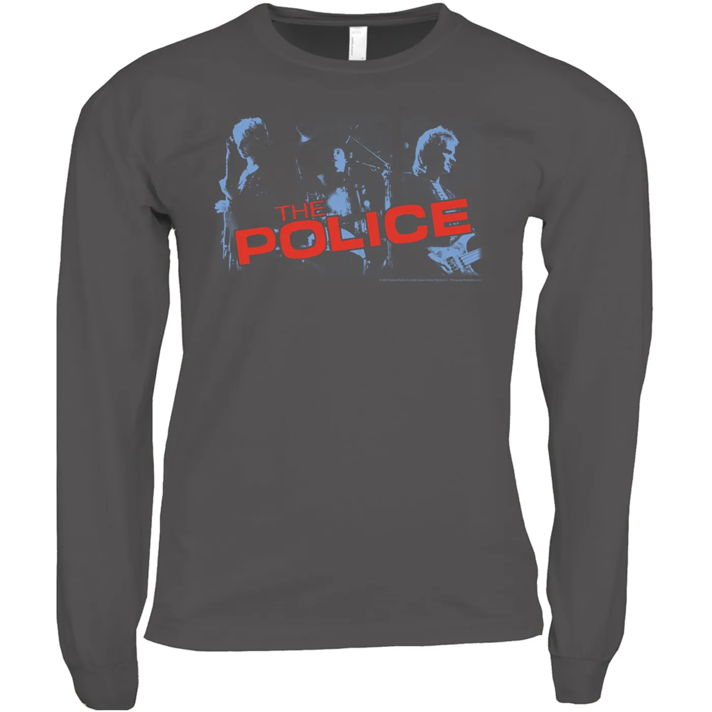 The Police Long Sleeve Shirt | The Police Band Photo And Logo Red The Police Shirt