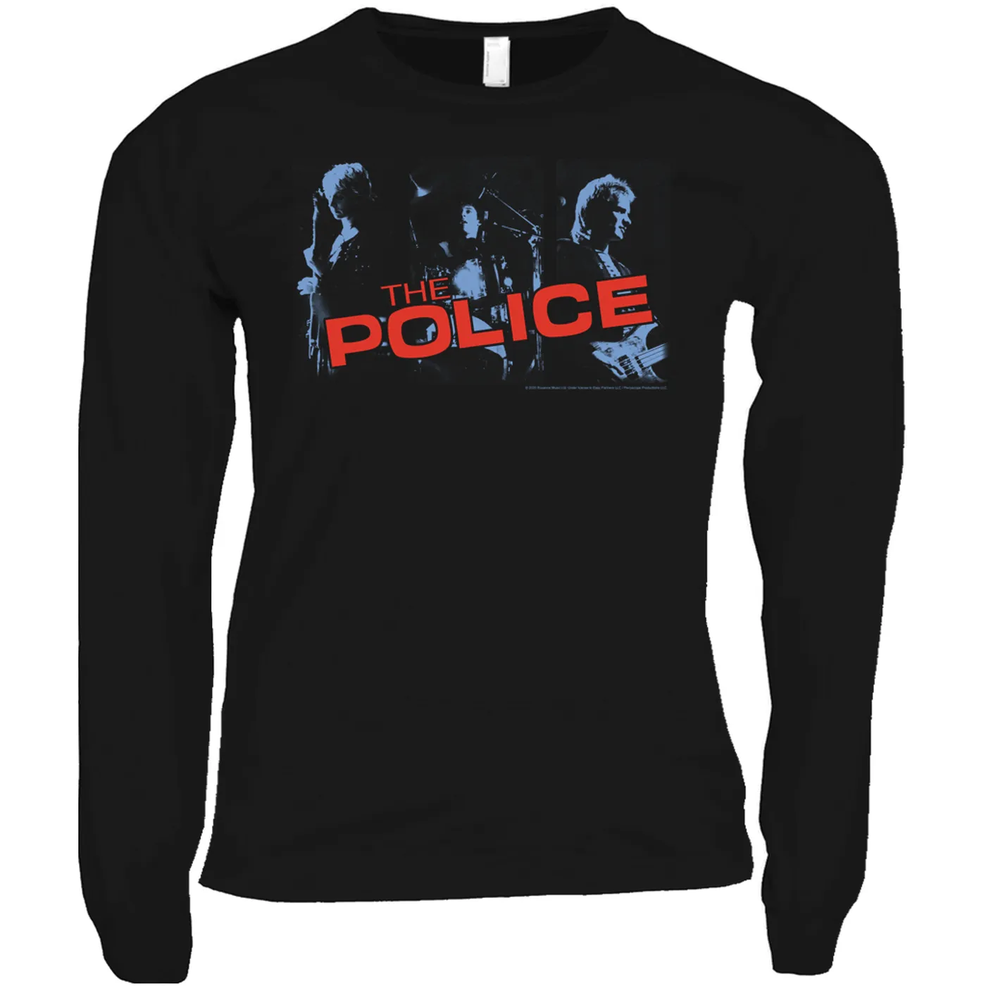 The Police Long Sleeve Shirt | The Police Band Photo And Logo Red The Police Shirt