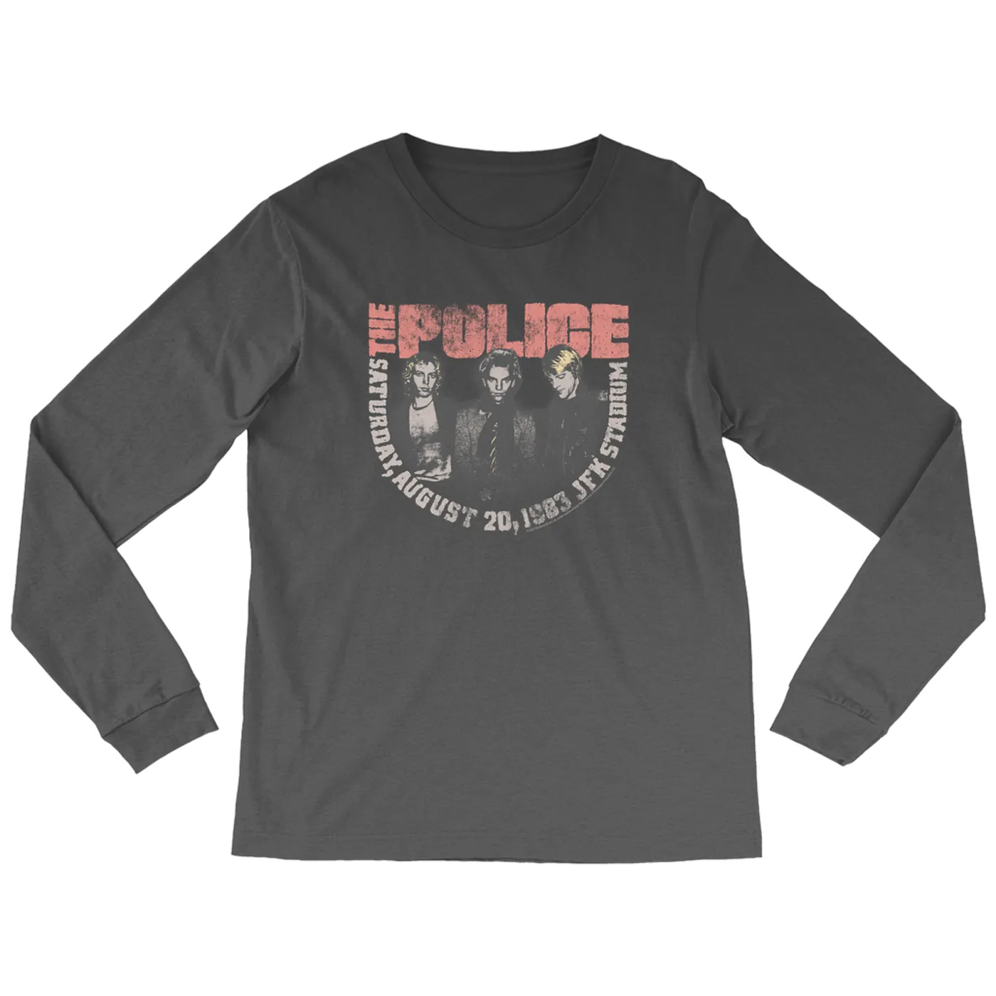 The Police Long Sleeve Shirt | JFK Statium 1983 Concert Distressed The Police Shirt