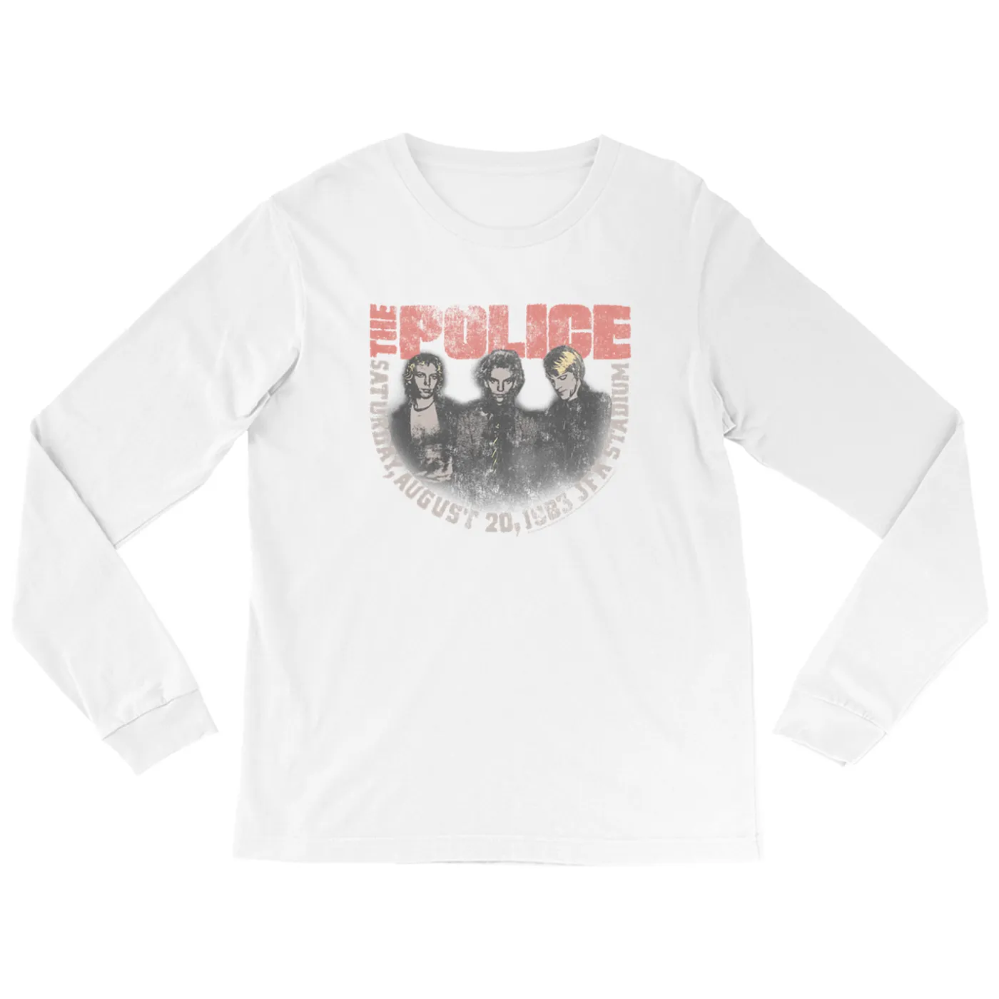 The Police Long Sleeve Shirt | JFK Statium 1983 Concert Distressed The Police Shirt