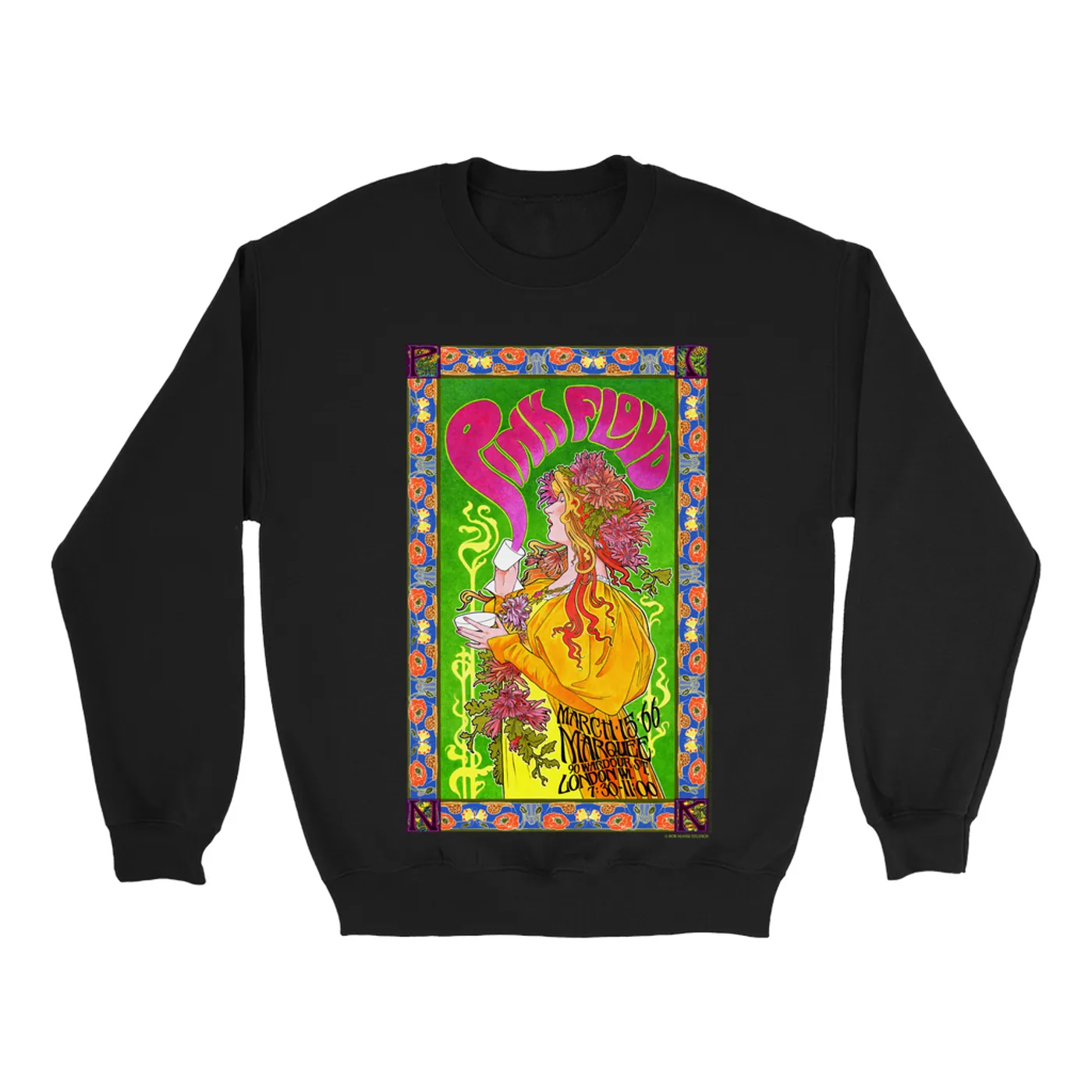 Pink Floyd Sweatshirt | 1966 Marquee London Concert Poster Pink Floyd Sweatshirt