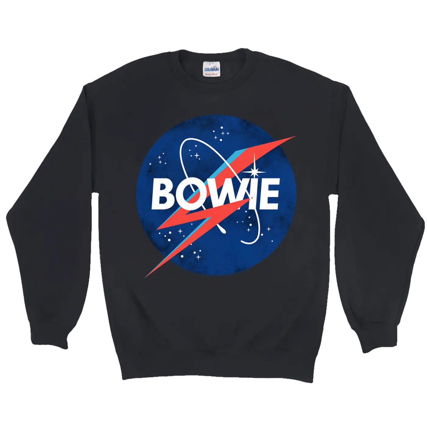 David Bowie Sweatshirt | Bowie NASA Inspired Logo David Bowie Sweatshirt