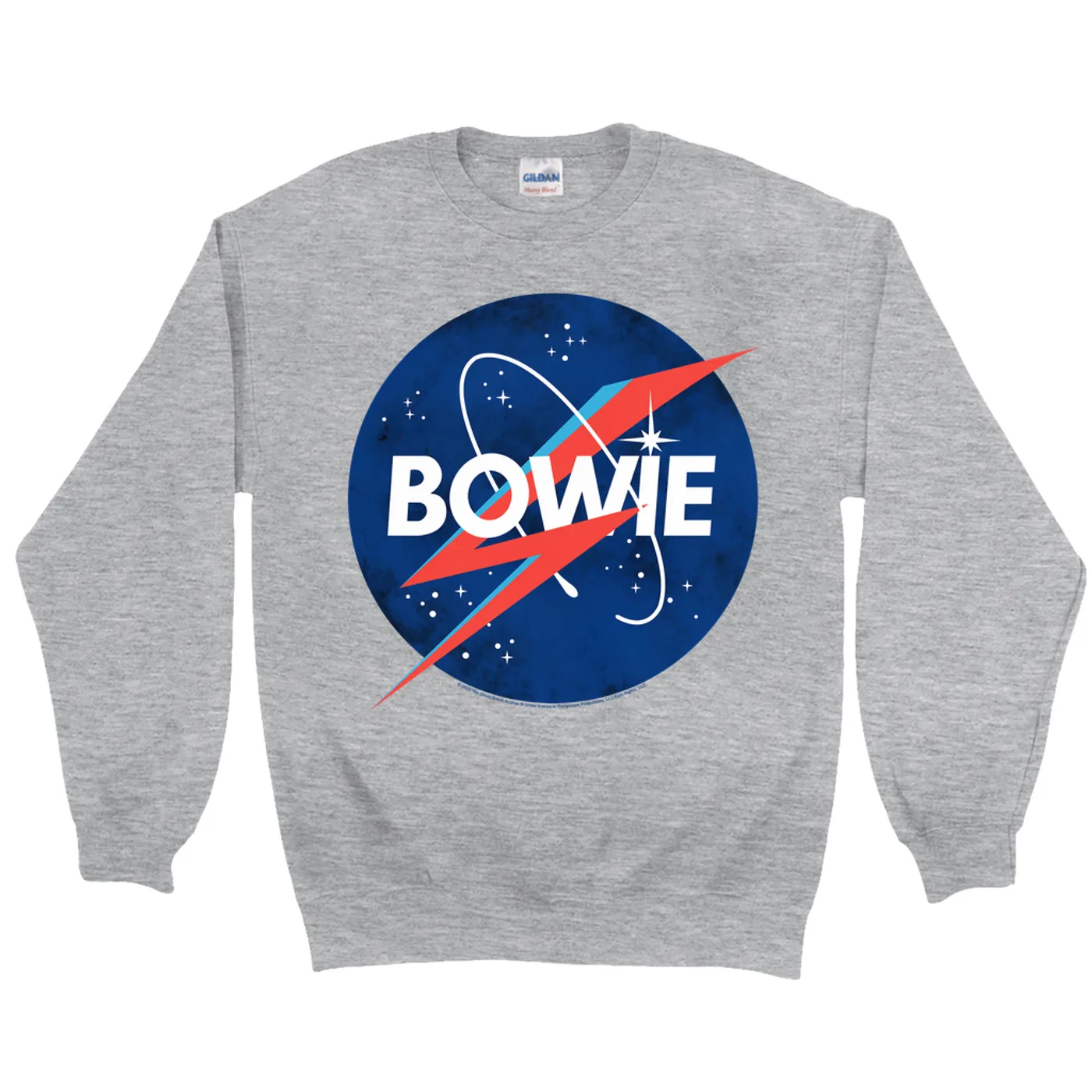 David Bowie Sweatshirt | Bowie NASA Inspired Logo David Bowie Sweatshirt