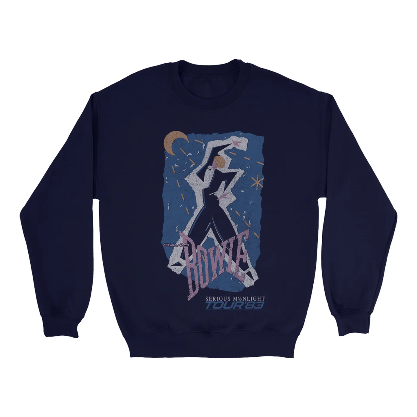 David Bowie Sweatshirt | Serious Moonlight Tour 1983 Design David Bowie Sweatshirt