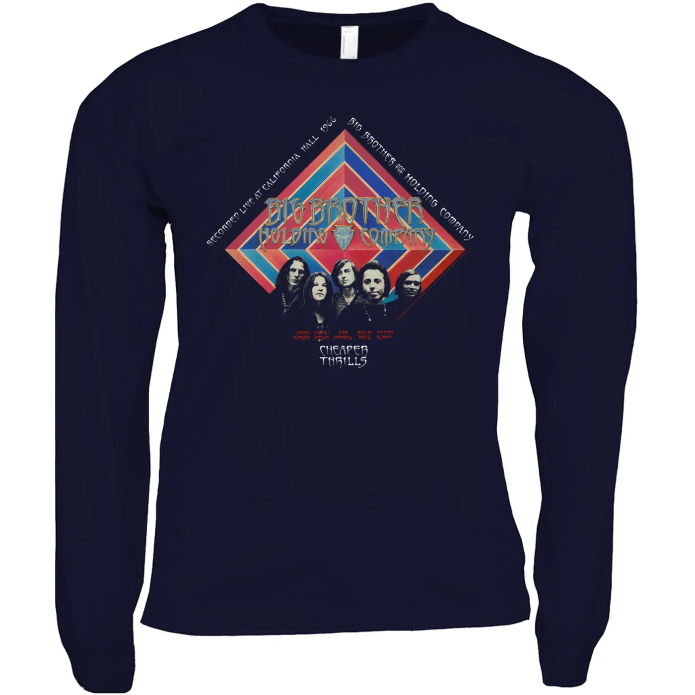 Big Brother & The Holding Company Big Brother and The Holding Co. Long Sleeve Shirt | Cheaper Thrills Album Cover Big Brother and The Holding Co. Shirt