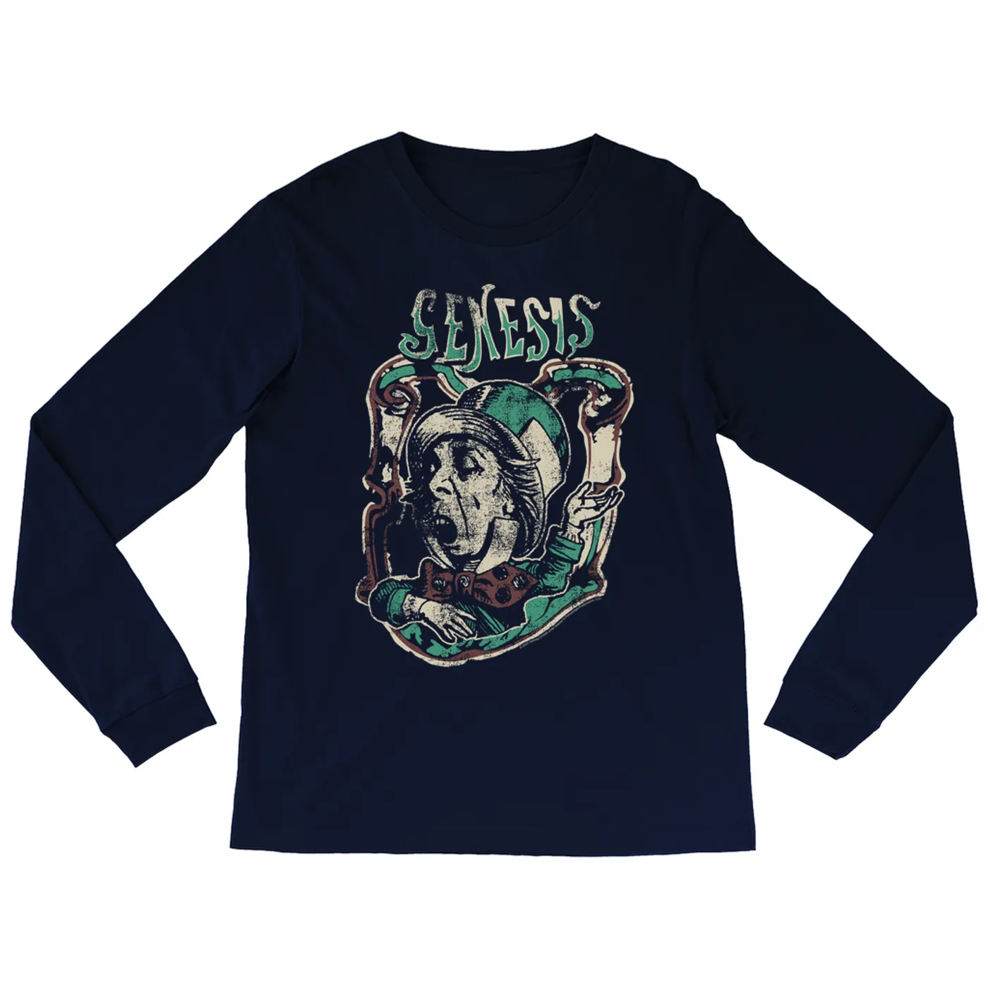 Genesis Long Sleeve Shirt | Genesis And The Mad Hatter Distressed Genesis Shirt