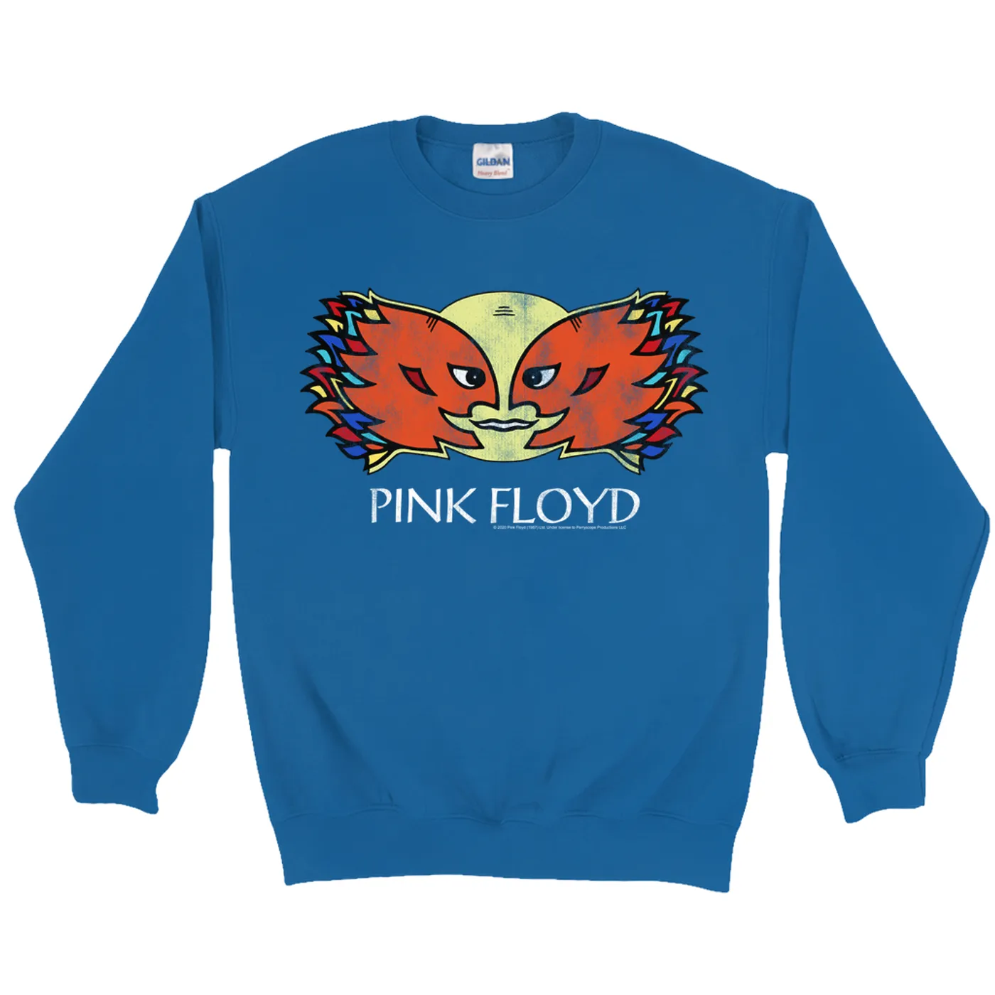 Pink Floyd Sweatshirt | Pink Floyd Airship Blimp 1994 Division Bell Tour Distressed Pink Floyd Sweatshirt (Merchbar Exclusive)