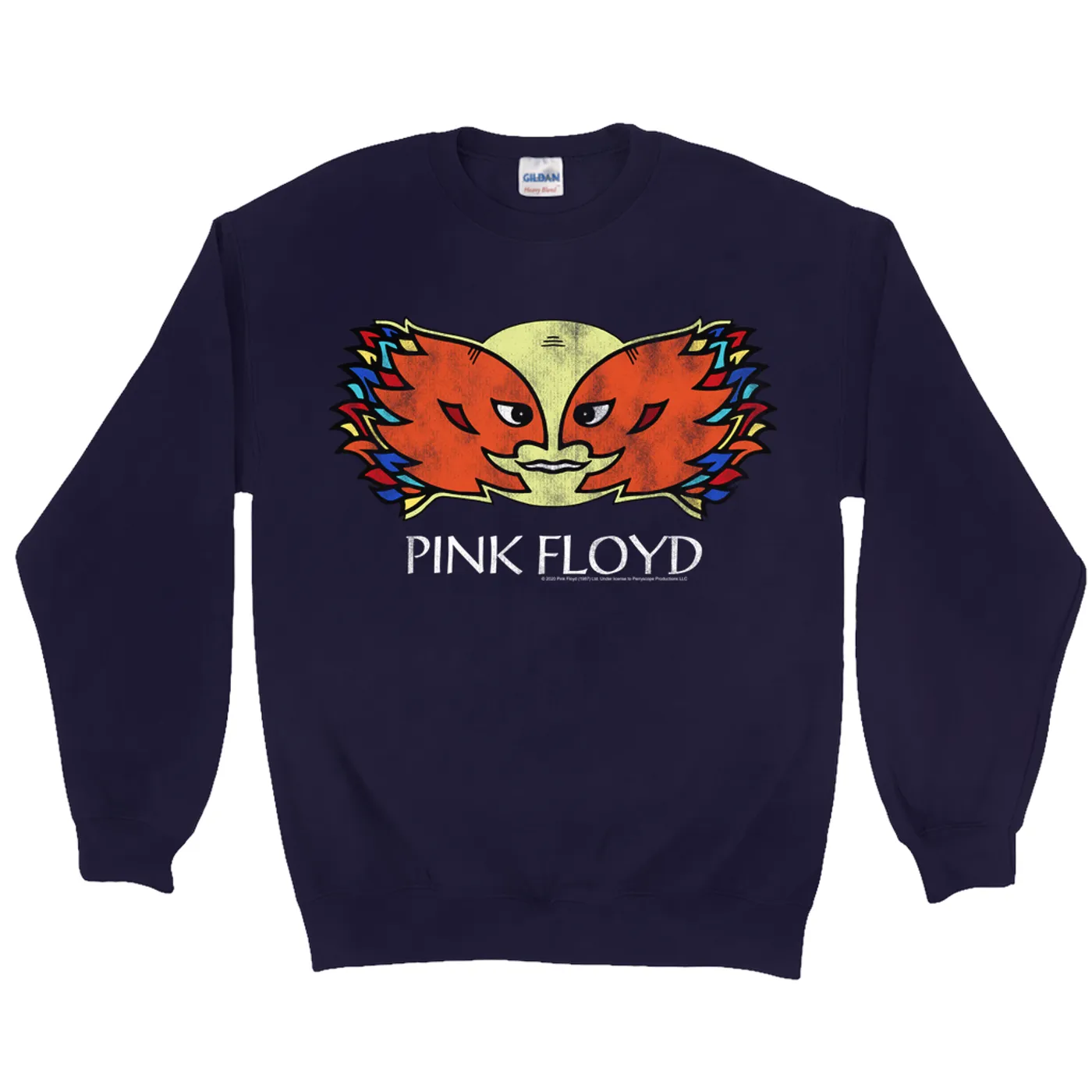 Pink Floyd Sweatshirt | Pink Floyd Airship Blimp 1994 Division Bell Tour Distressed Pink Floyd Sweatshirt (Merchbar Exclusive)