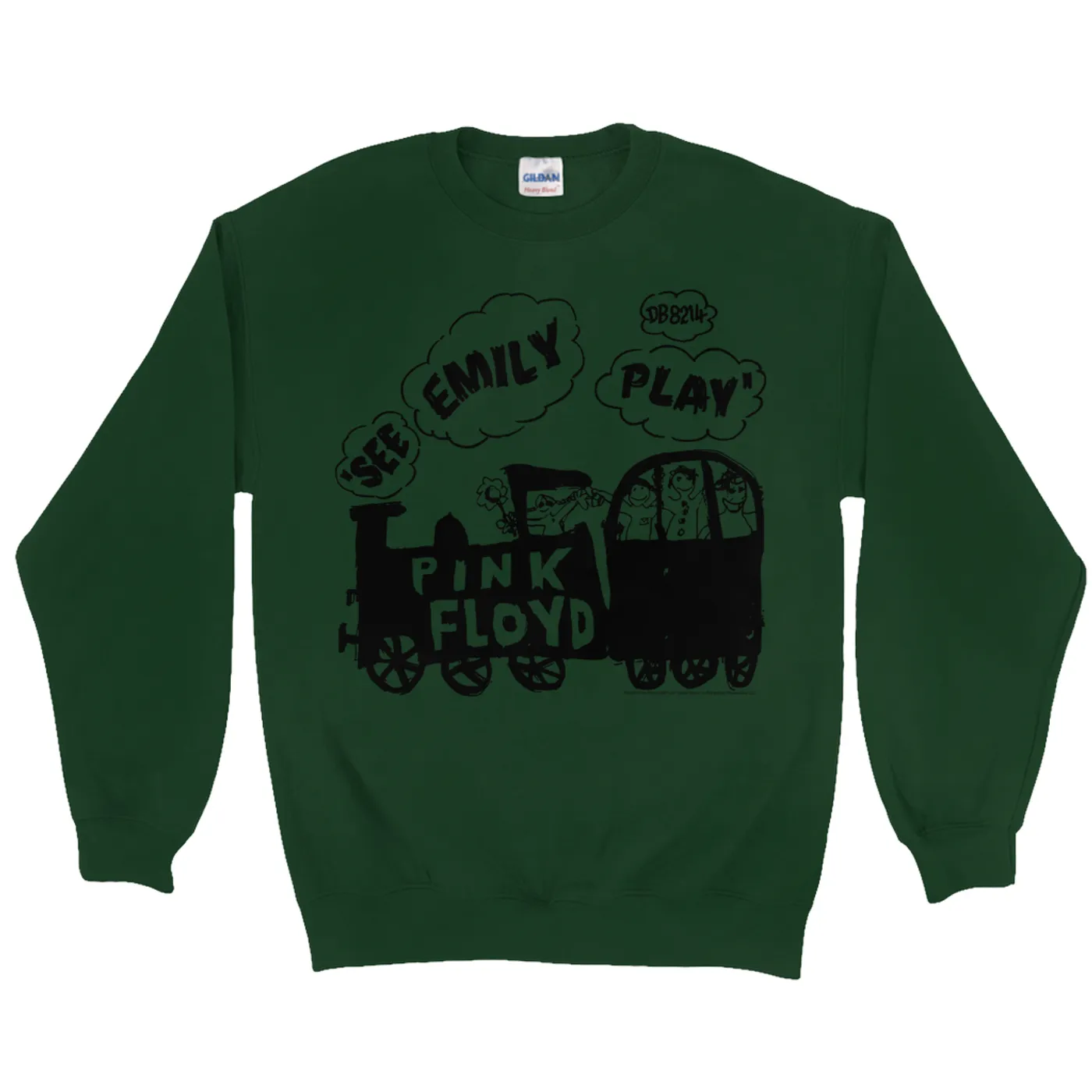 Pink Floyd Sweatshirt | See Emily Play Train Sketch Pink Floyd Sweatshirt