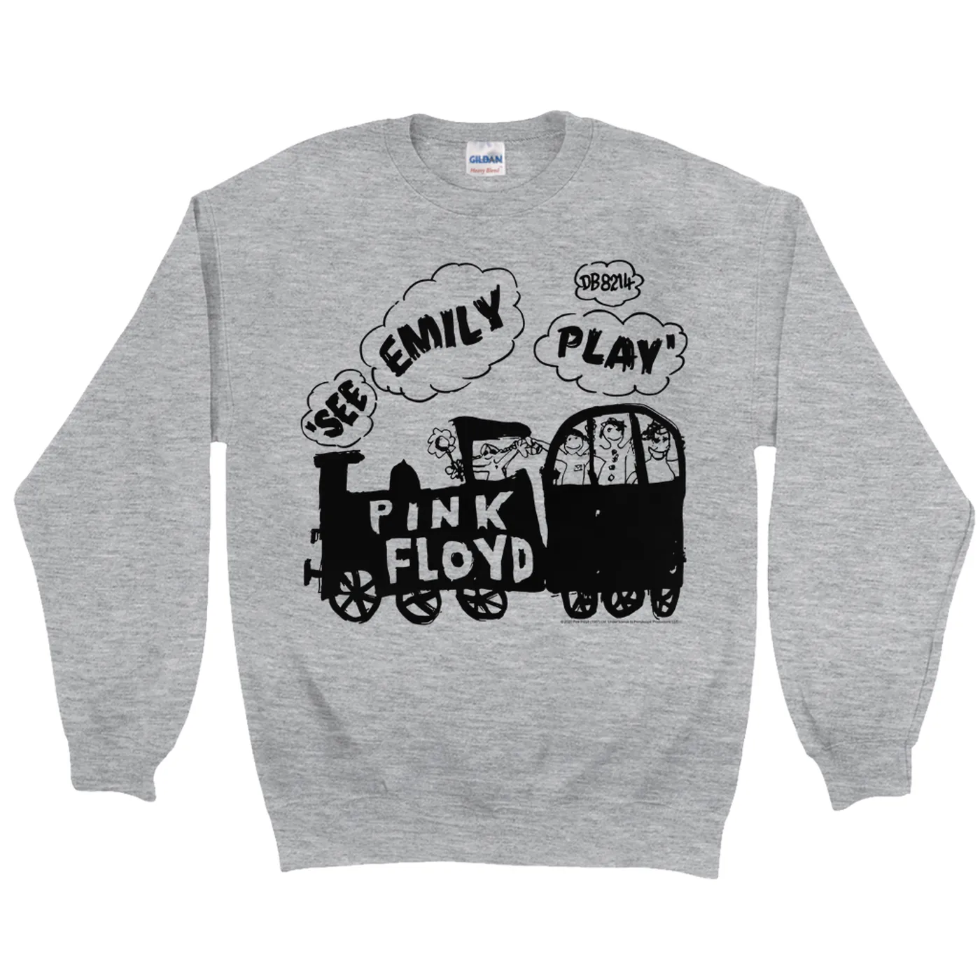 Pink Floyd Sweatshirt | See Emily Play Train Sketch Pink Floyd Sweatshirt