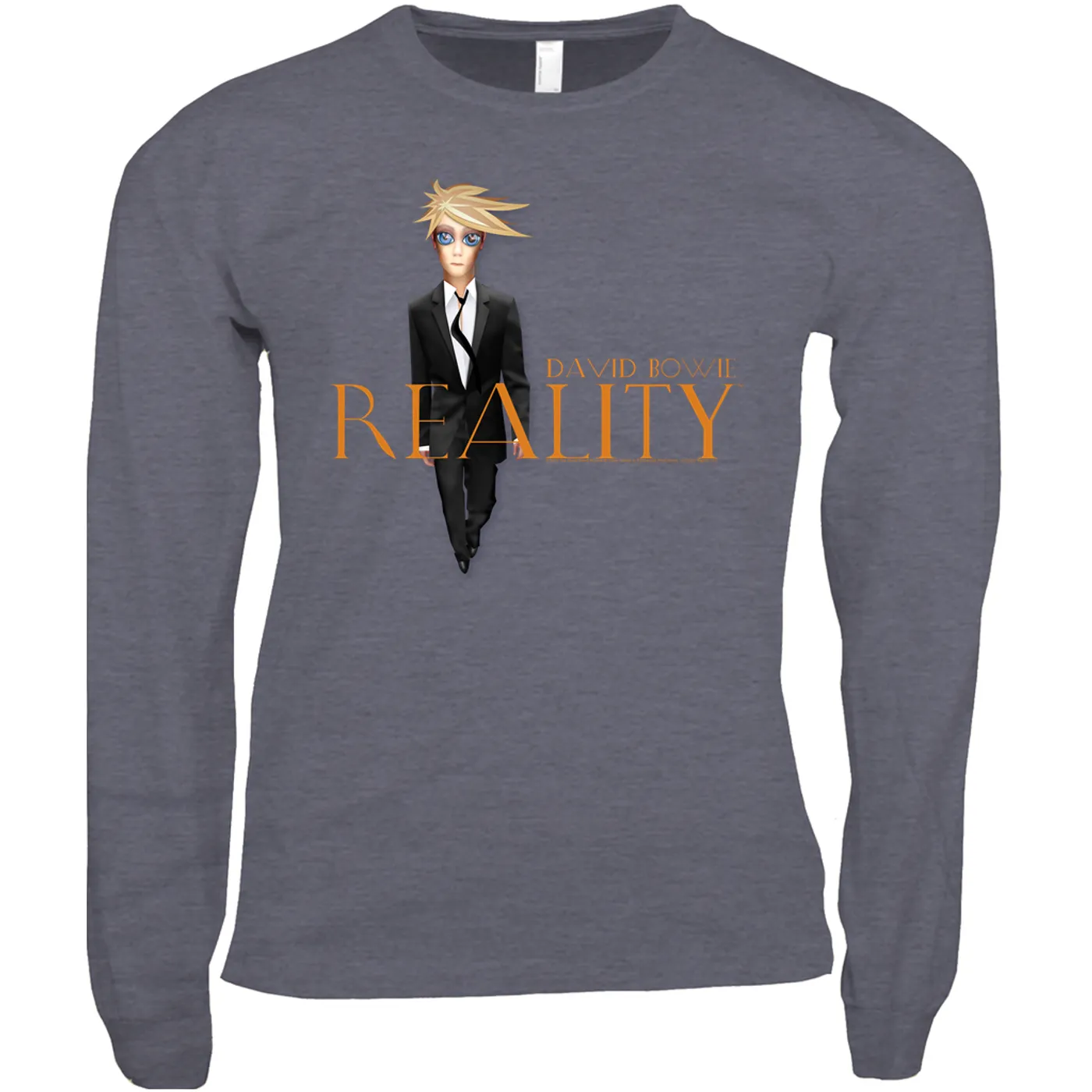 David Bowie Long Sleeve Shirt | Reality Album Caricature Design David Bowie Shirt