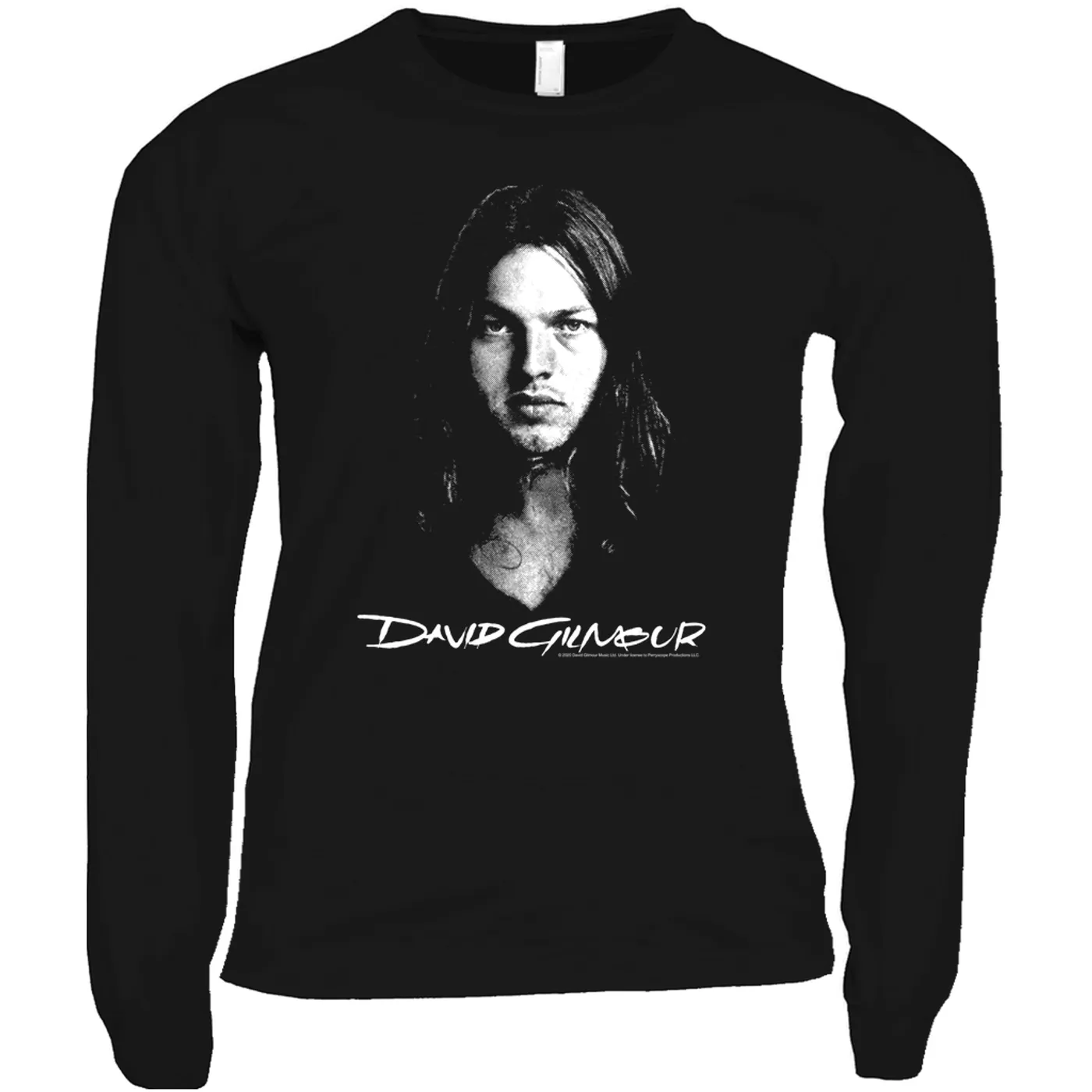 David Gilmour Long Sleeve Shirt | David Gilmour Portrait And Logo David Gilmour Shirt
