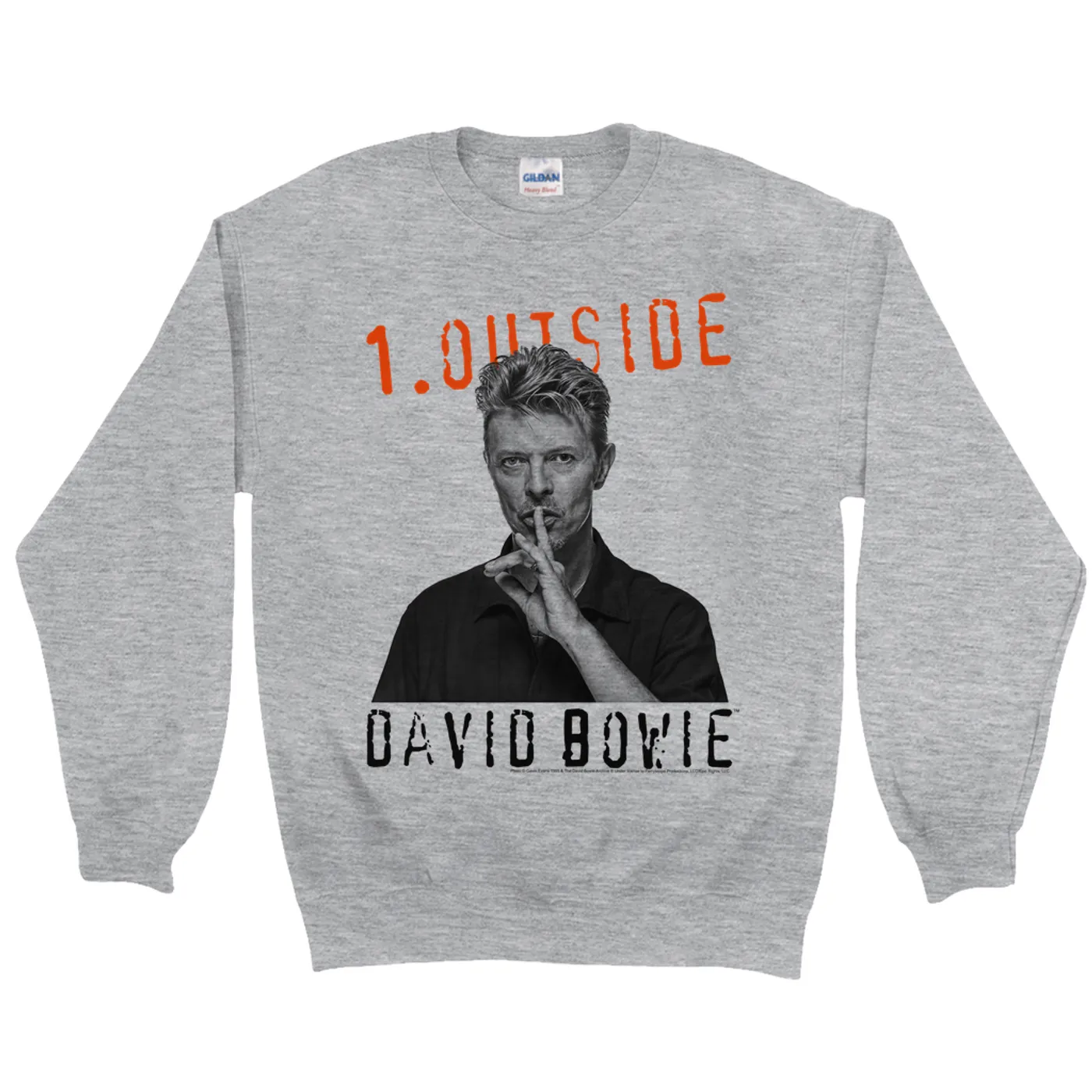 David Bowie Sweatshirt | Bowie Black And White Photo With Stars David Bowie Sweatshirt
