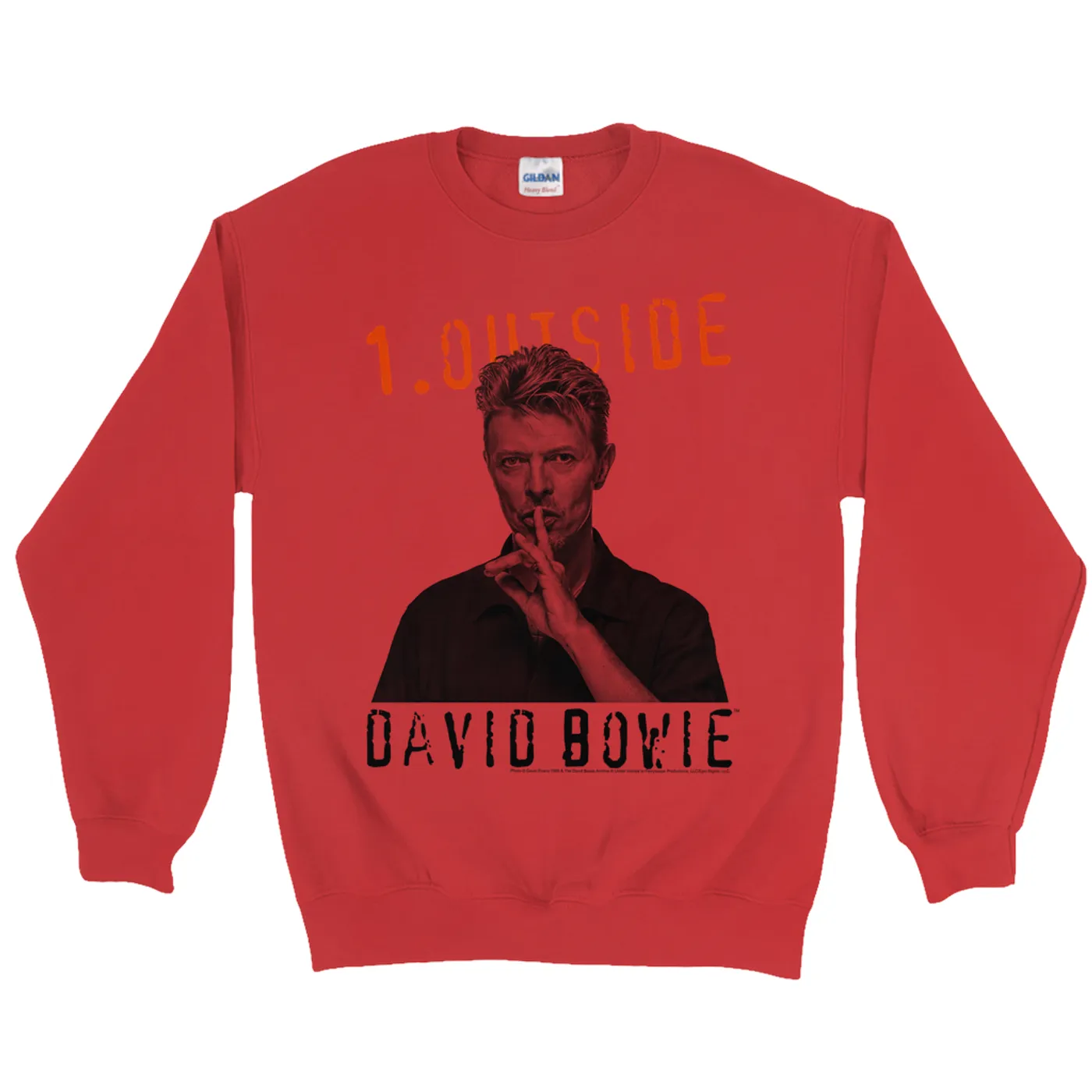 David Bowie Sweatshirt | Bowie Black And White Photo With Stars David Bowie Sweatshirt