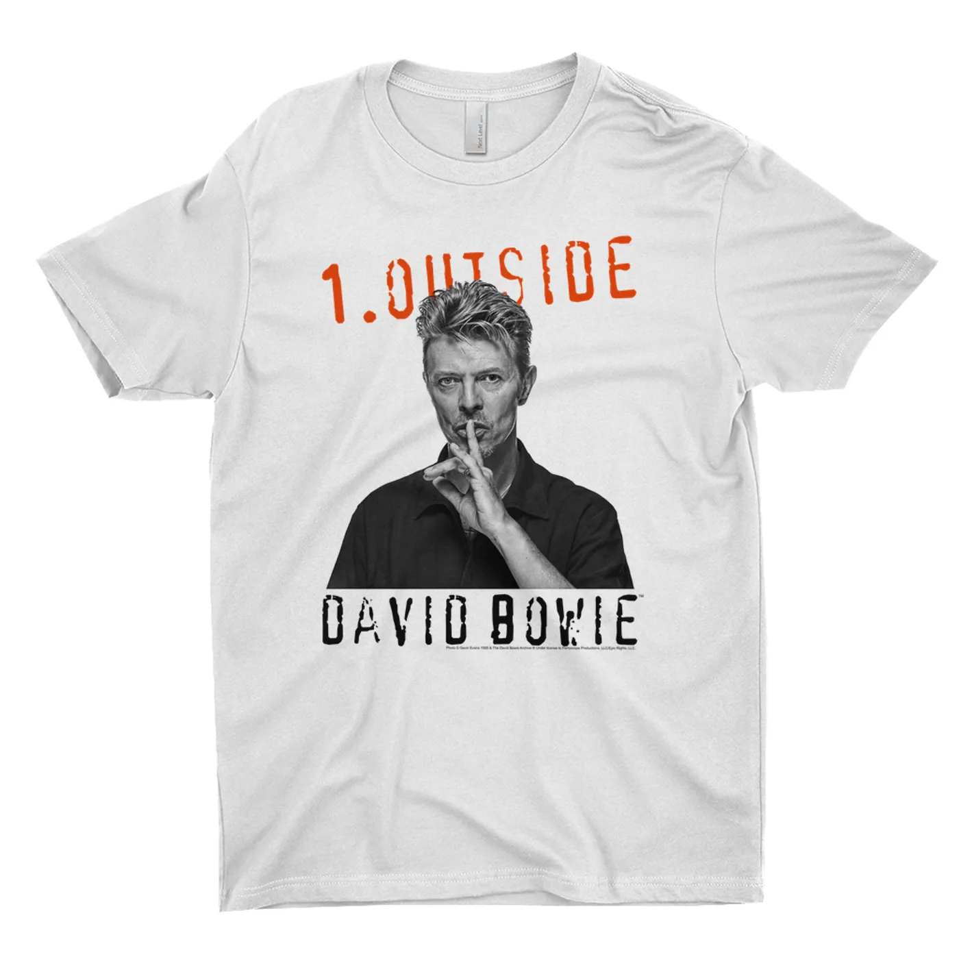 David Bowie T-Shirt | Bowie Black And White Photo With Stars David Bowie Shirt